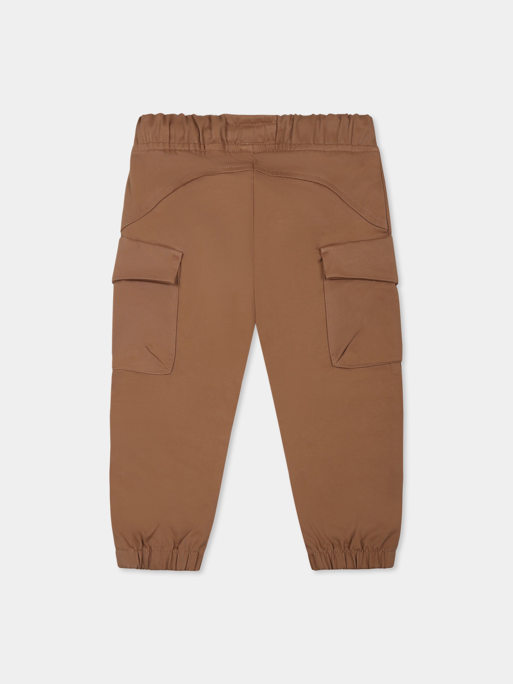 Pantaloni marroni per neonato con logo,Calvin Klein Kids,24F CKIN0IN00195J IN0IN00195 GU1
