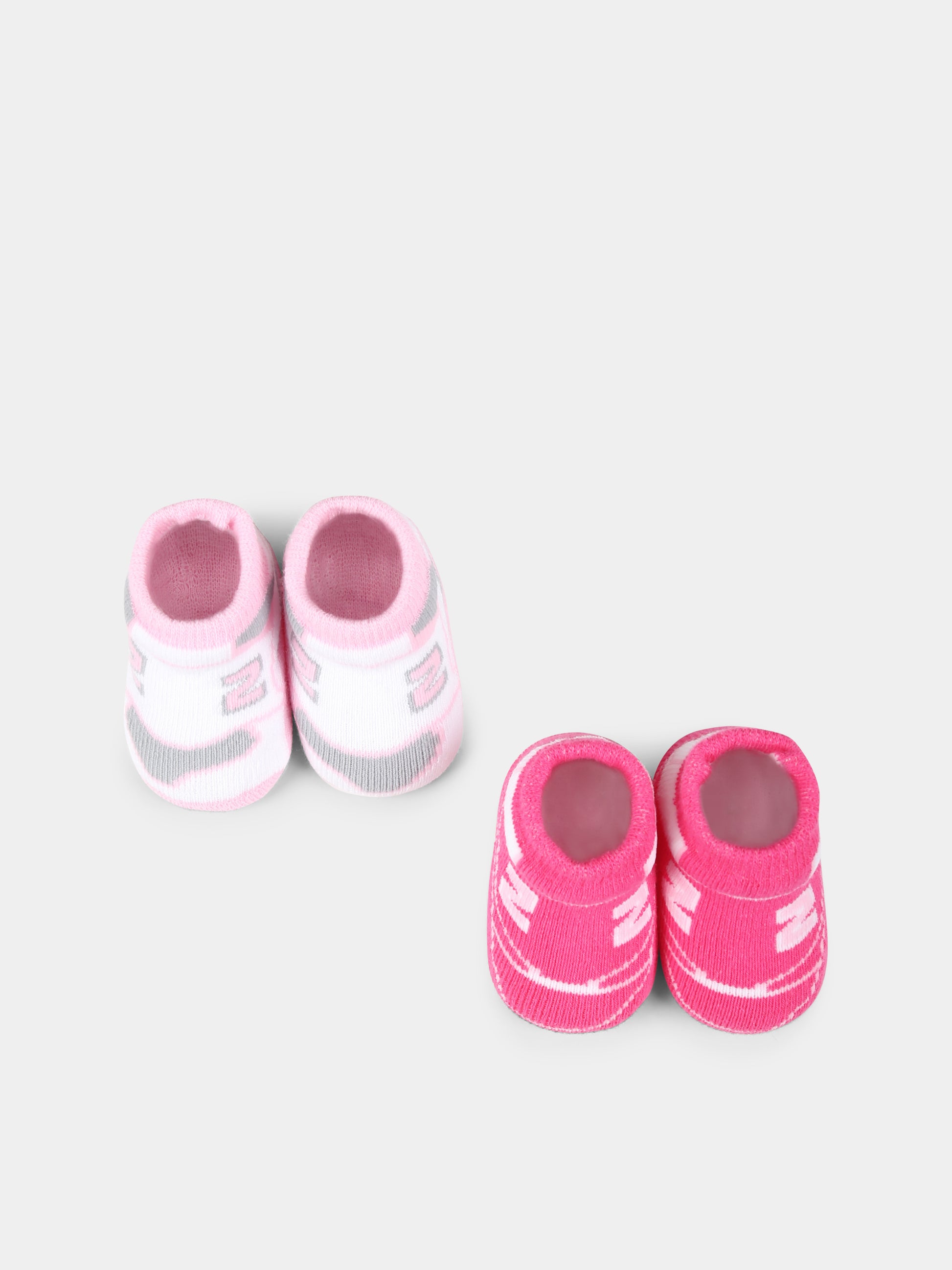 Set calzini rosa per neonata con logo,New Balance,25S NBLAKB0104 LAKB0104 LLS