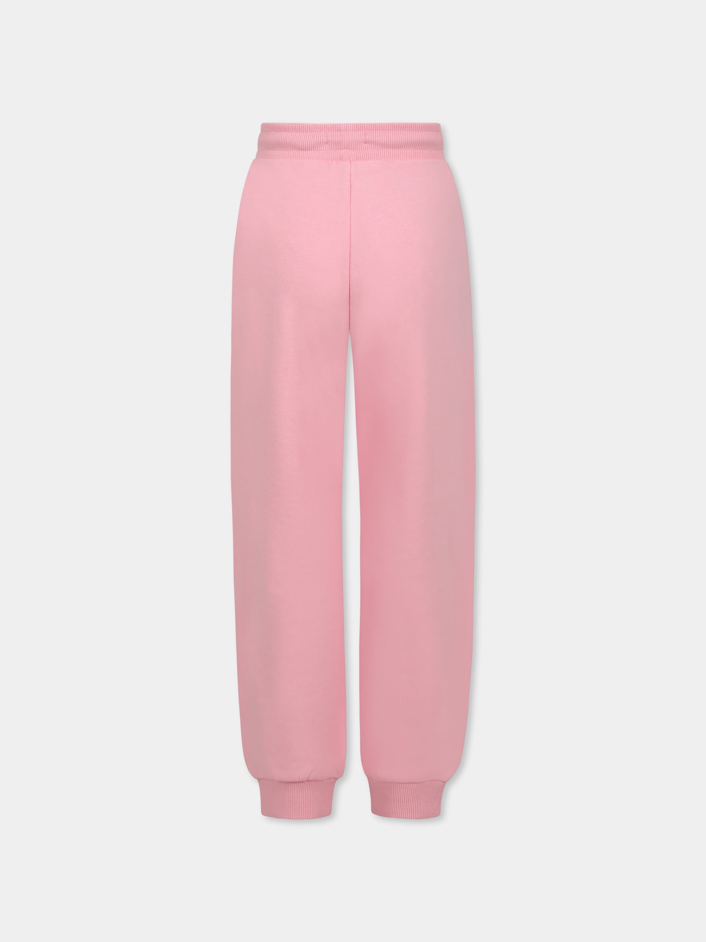 Pantaloni rosa per bambina con logo rosso,Tommy Hilfiger Junior,24F THKG0KG08325J KG0KG08325 TPF