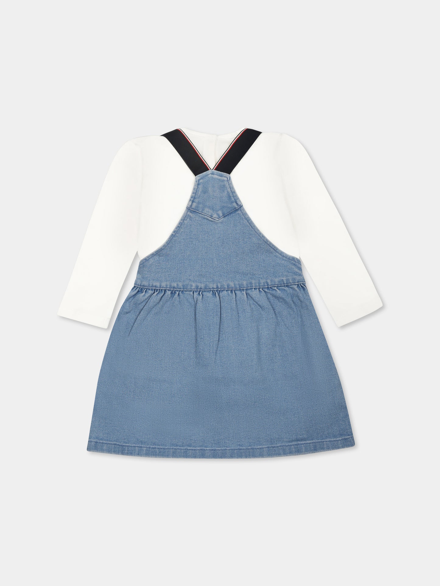 Multicolor suit for baby girl with flag