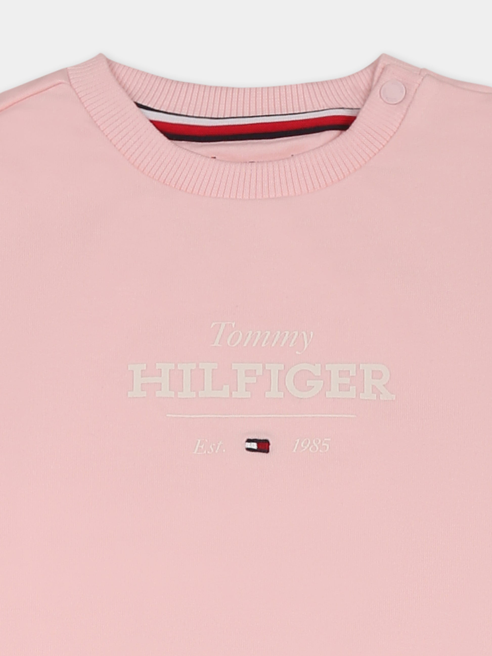 Completo rosa per neonata con logo,Tommy Hilfiger Junior,24F THKN0KN01978J KN0KN01978 TH3