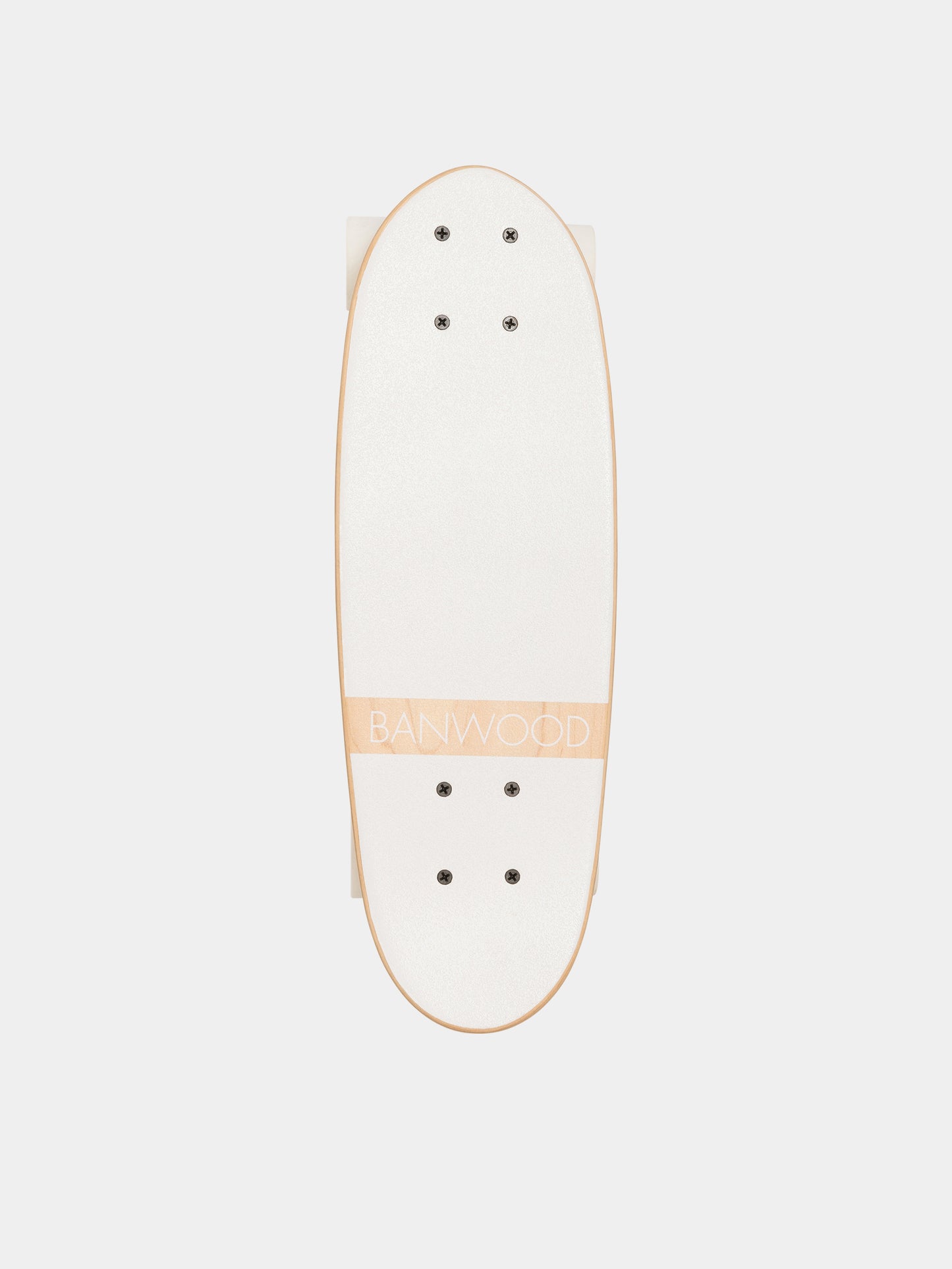 Skateboard bianco per bambini,Banwood,BW SKB WHITE