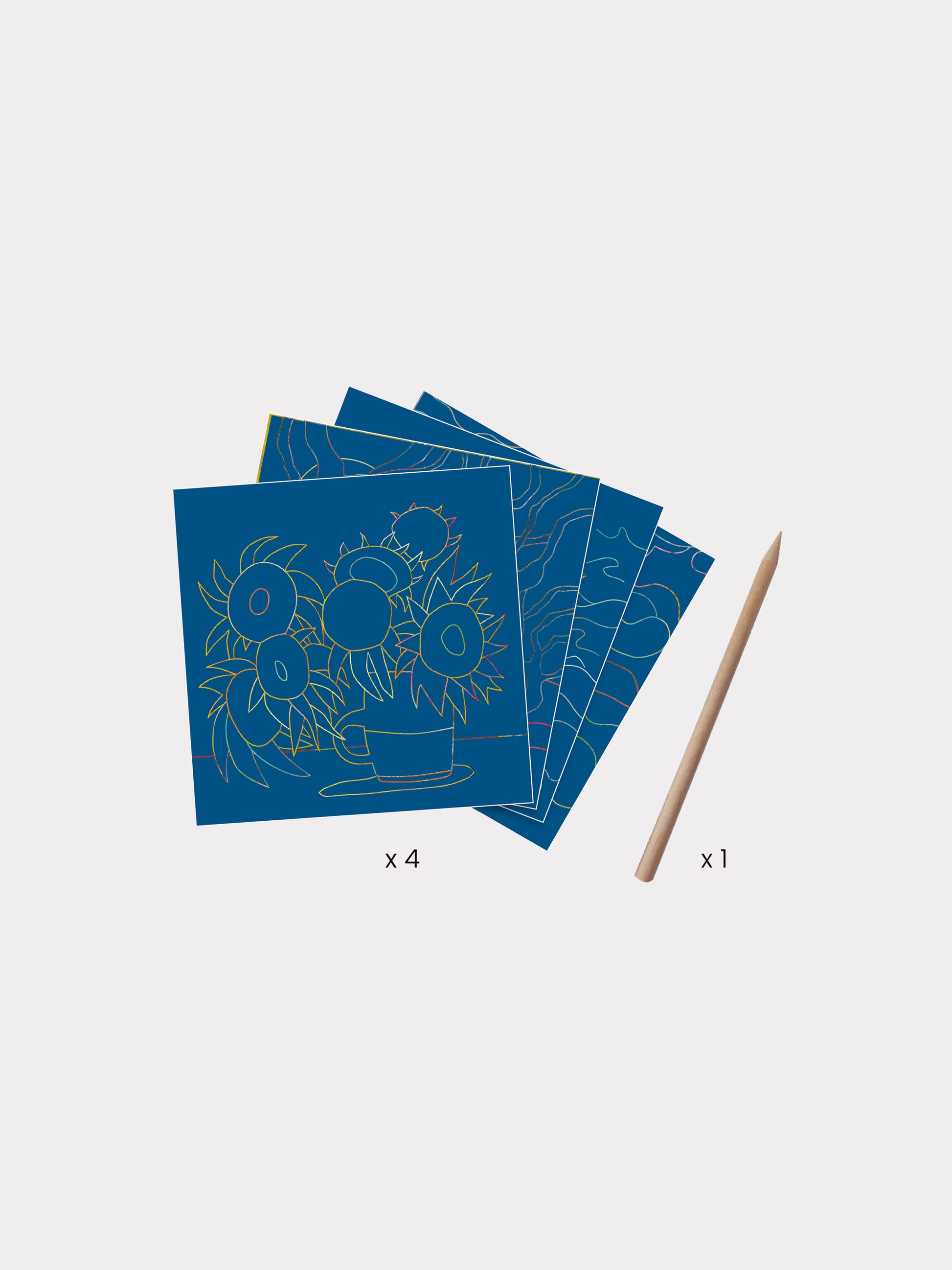 Set creativo multicolor per bambini con quadri Van Gogh,Djeco,DJ09378