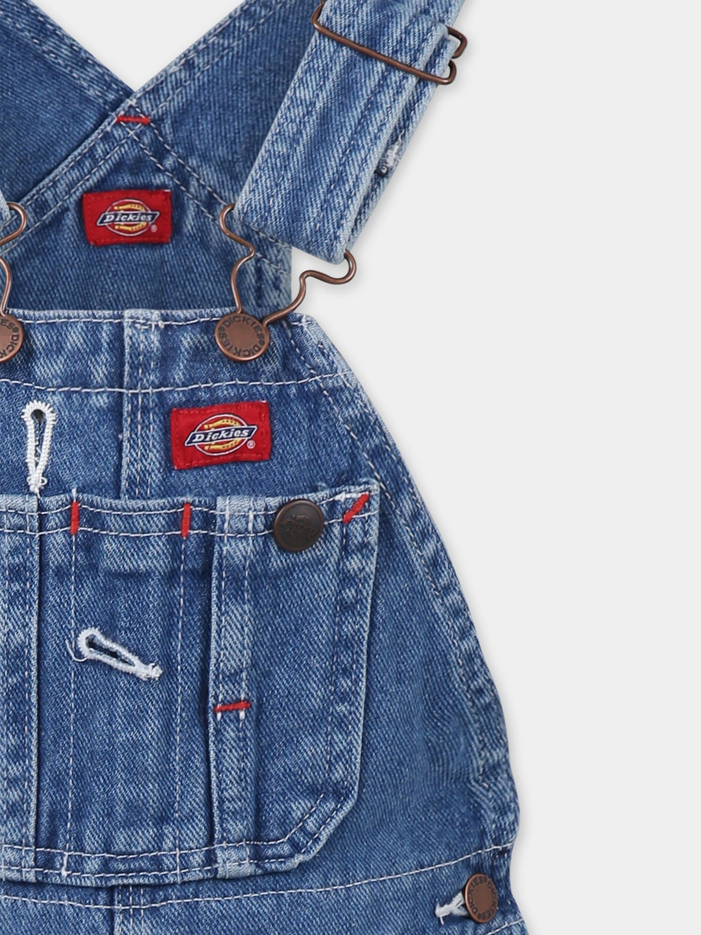 Salopette denim per bambino con logo,Dickies,DK0KB102C7K1