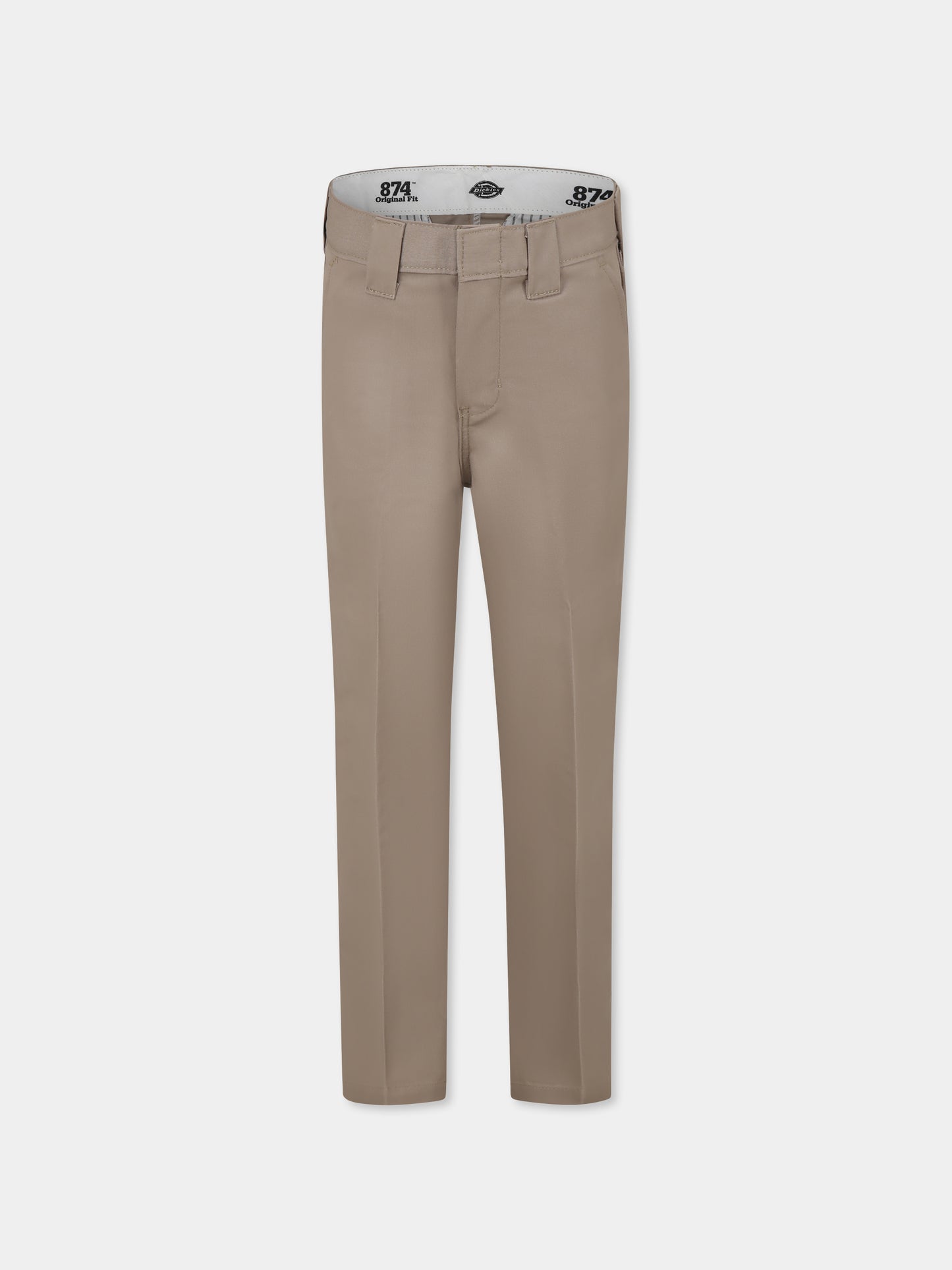Pantaloni beige per bambino con logo,Dickies,DKDQP8740DS1