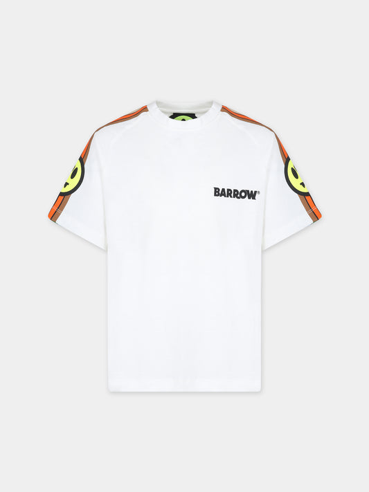 T-shirt bianca per bambini con smile,Barrow,S4BKJUTH017 002