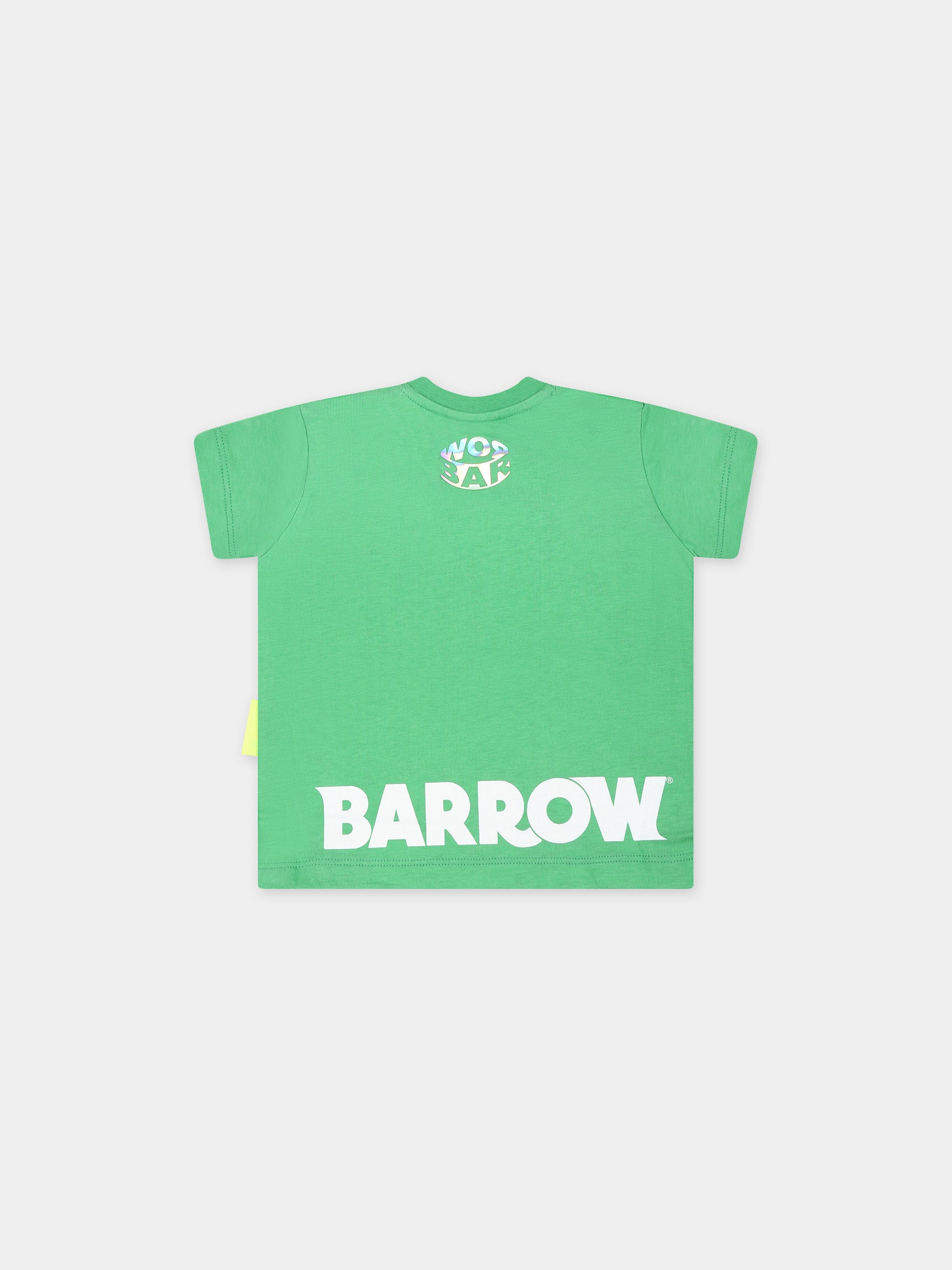 T-shirt verde per neonati con smile,Barrow,S4BKUNTH142 BW012