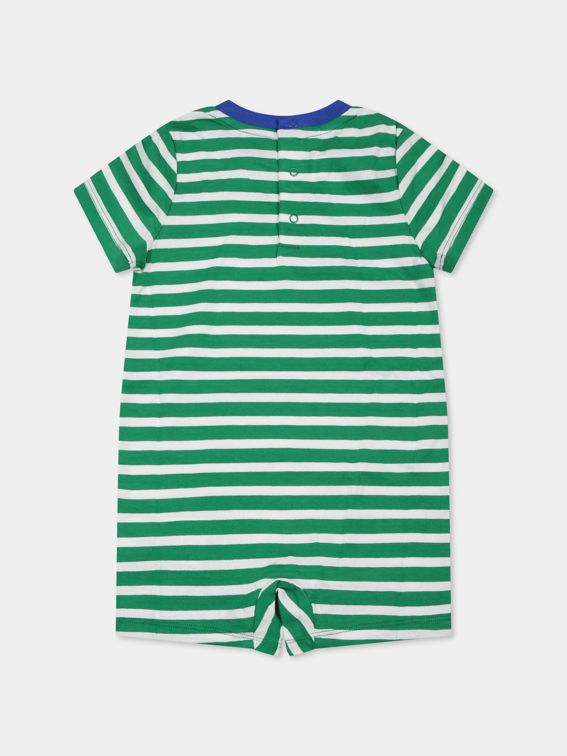 Pagliaccetto verde per neonato con cavallino,Ralph Lauren Kids,958590001 STEM/PAPER WHITE