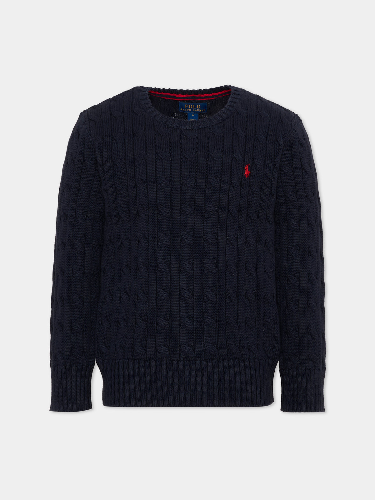 Blue sweater for boy with horse