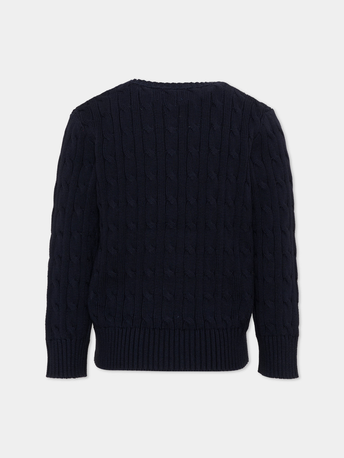 Blue sweater for boy with horse