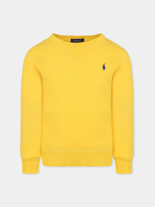 Yellow sweatshirt for boy with horse