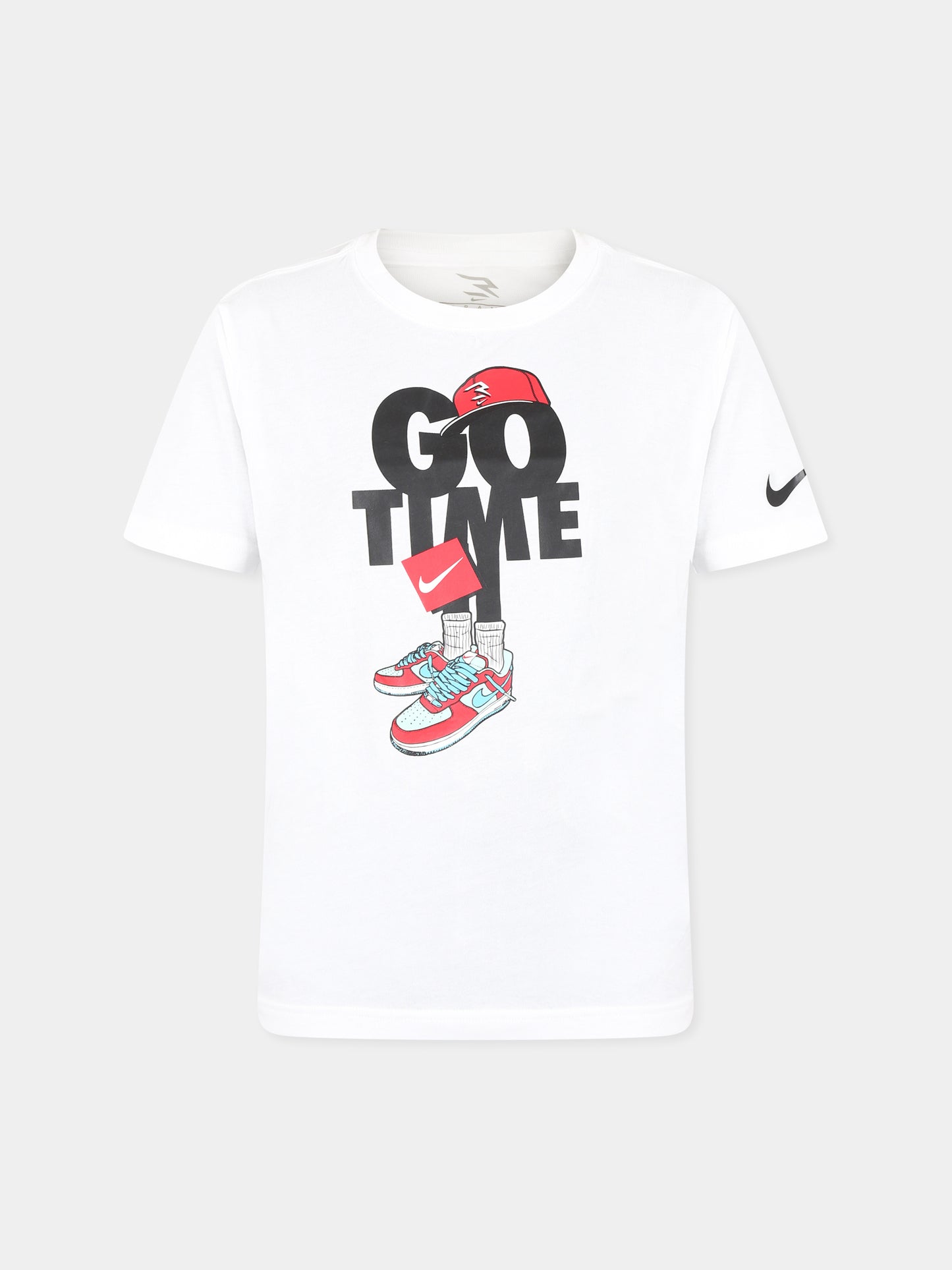 White t-shirt for boy with writing