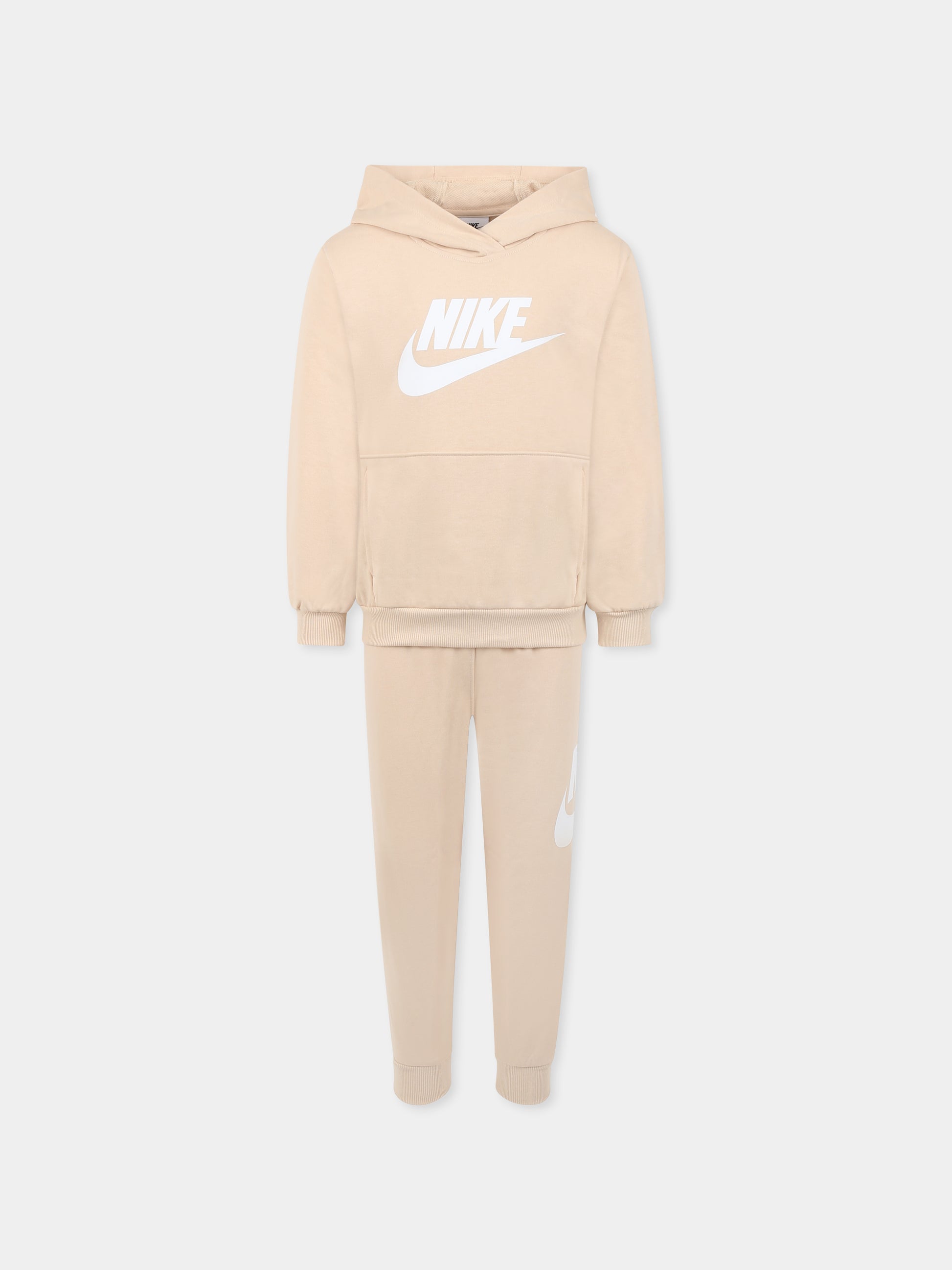 Completo beige per bambini con logo,Nike,86L595 X5C