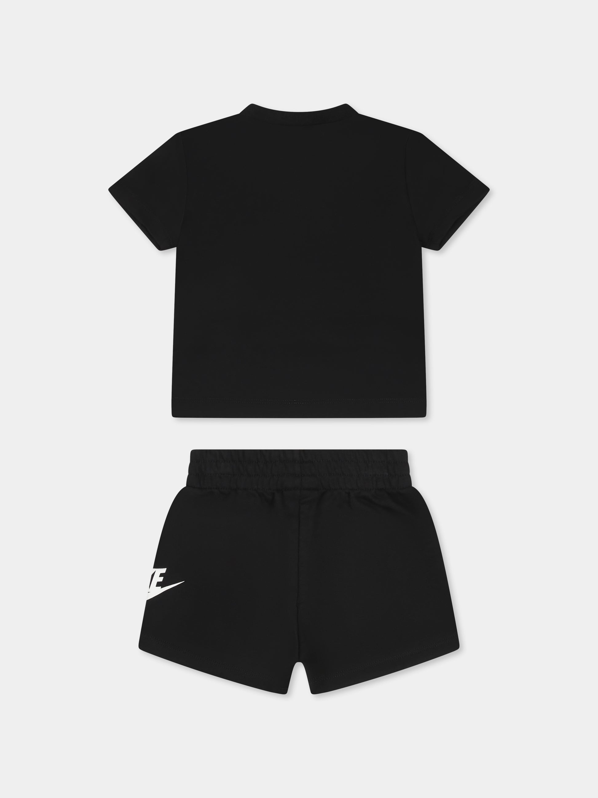 Completo nero per neonato con logo,Nike,66L596 023