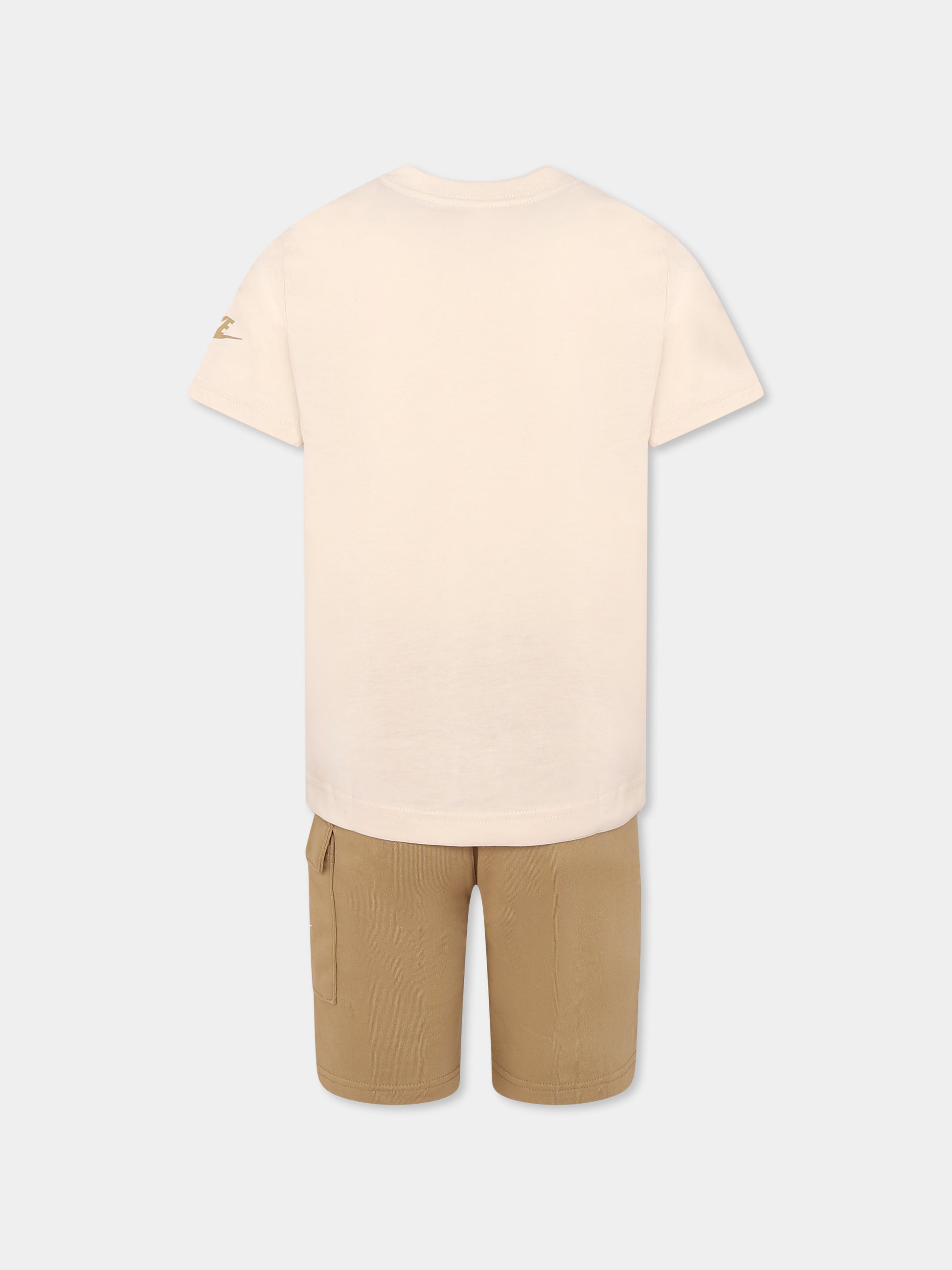 Completo beige per bambini con loghi,Nike,86J213 X3E