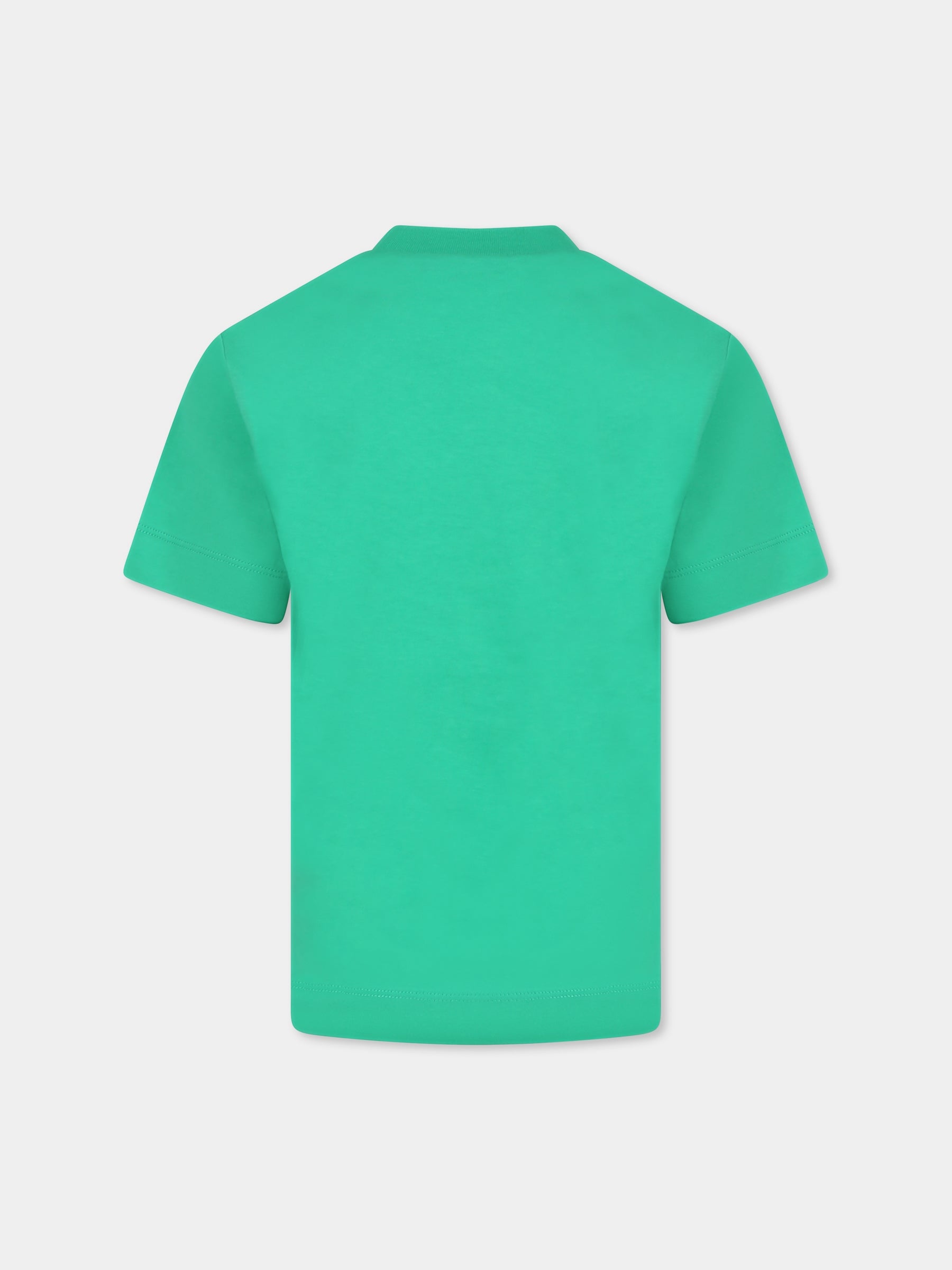 T-shirt verde per bambini con logo,Marni Kids,M01466 M00RF MT279U 0M541