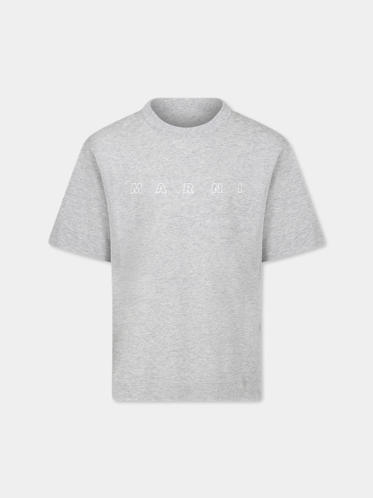 Grey t-shirt for kids with logo