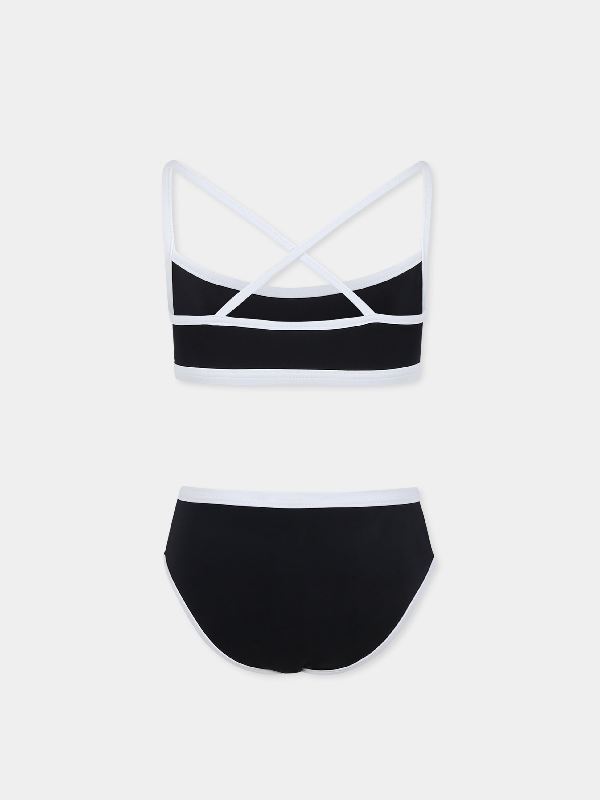 Bikini nero per bambina con logo,Marni Kids,M01352 M00M2 MM22F 0M900