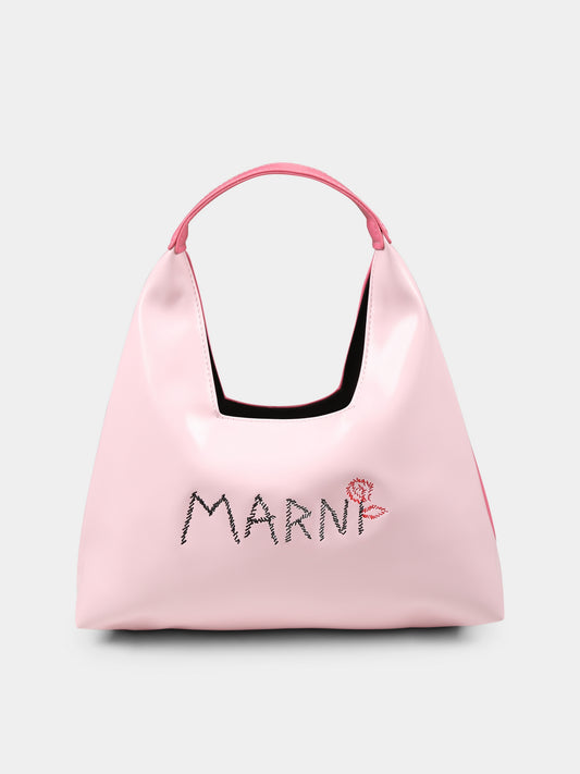 Borsa rosa per bambina con logo,Marni Kids,M01478 M00TK MW96F 0M347