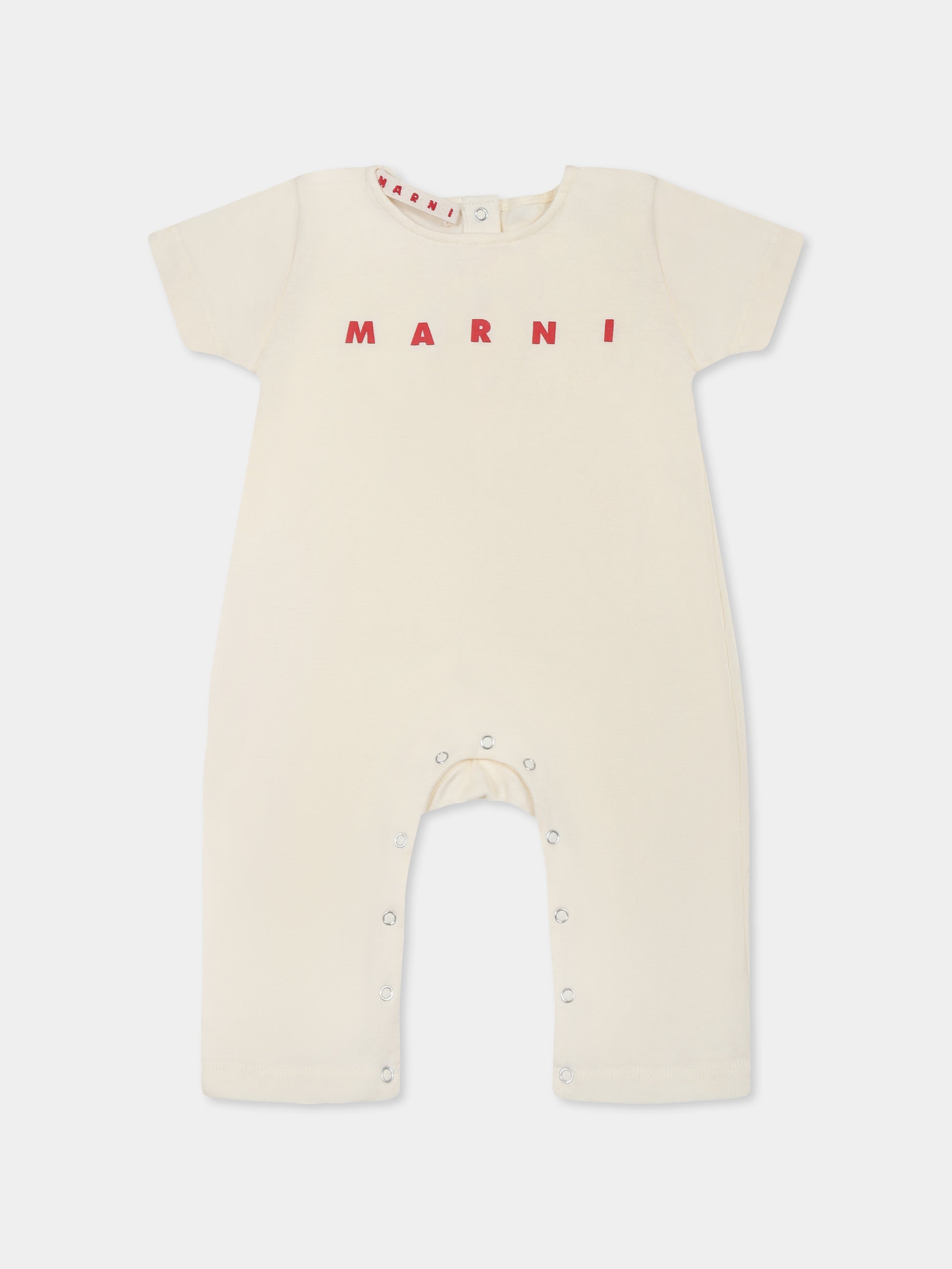 Set tutina avorio per neonati con logo,Marni Kids,M01441 M00UL MX038 0M221