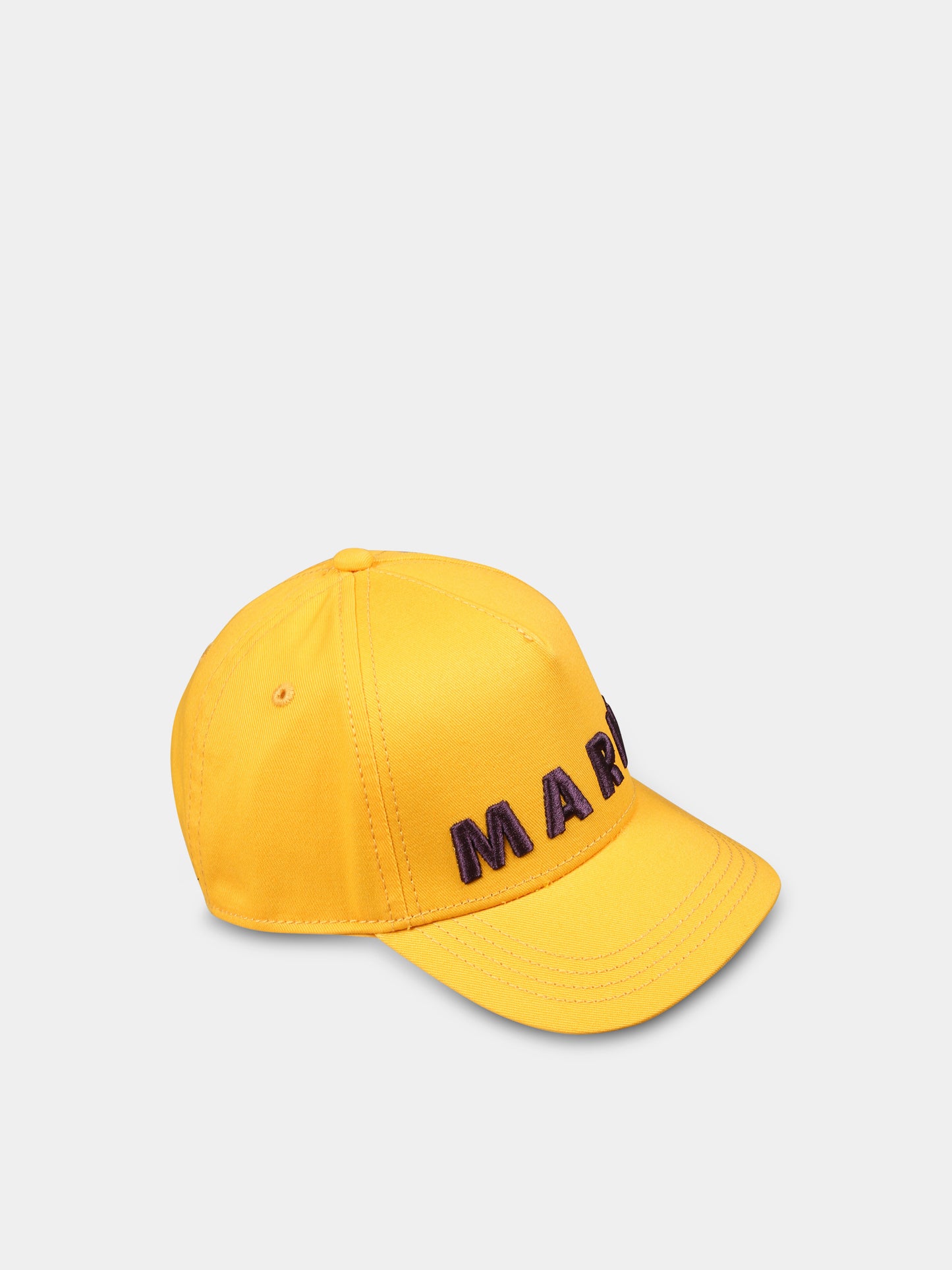 Yellow hat for kids with logo