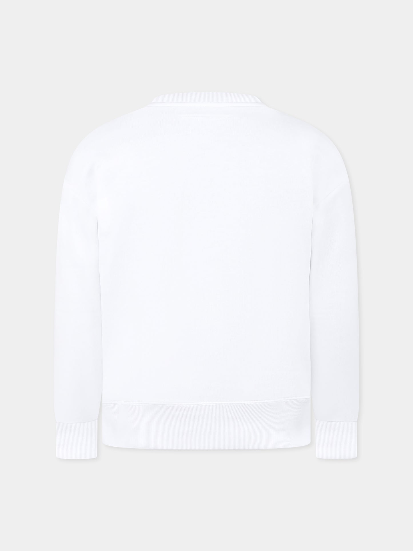 Felpa bianca per bambini con logo,Mm6 Maison Margiela,M60794 MM02X MM6S107U M6100