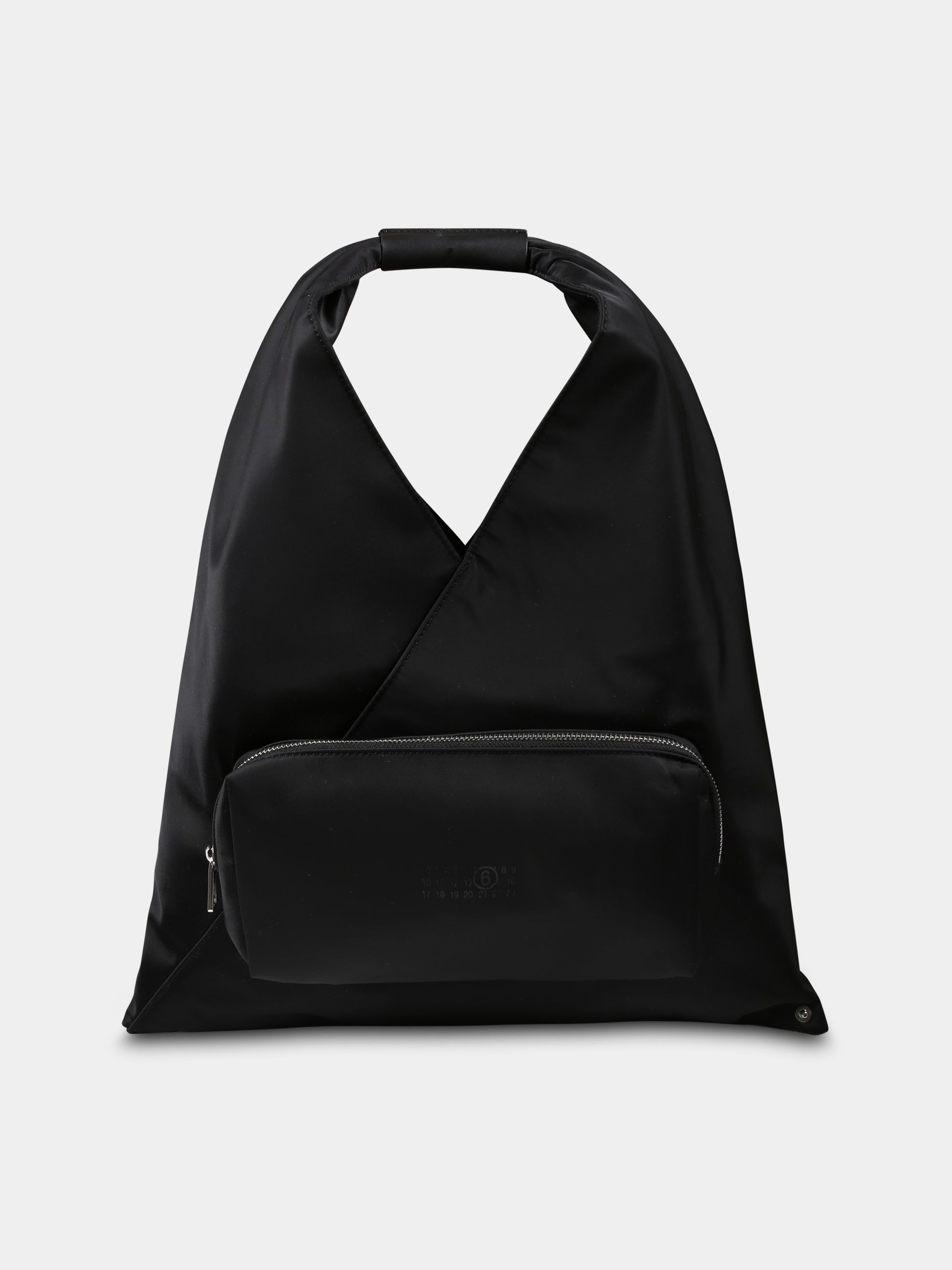 Borsa Japanese nera per bambina con logo,Mm6 Maison Margiela,M60821 P6416 JAPANESE W POCKET T8013