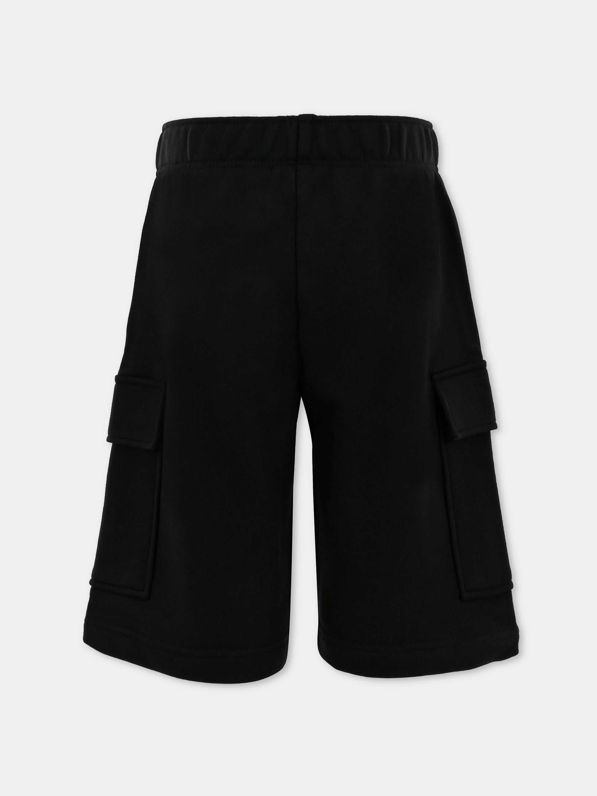 Shorts neri per bambino con coccodrillo,Lacoste,GJ7372 031