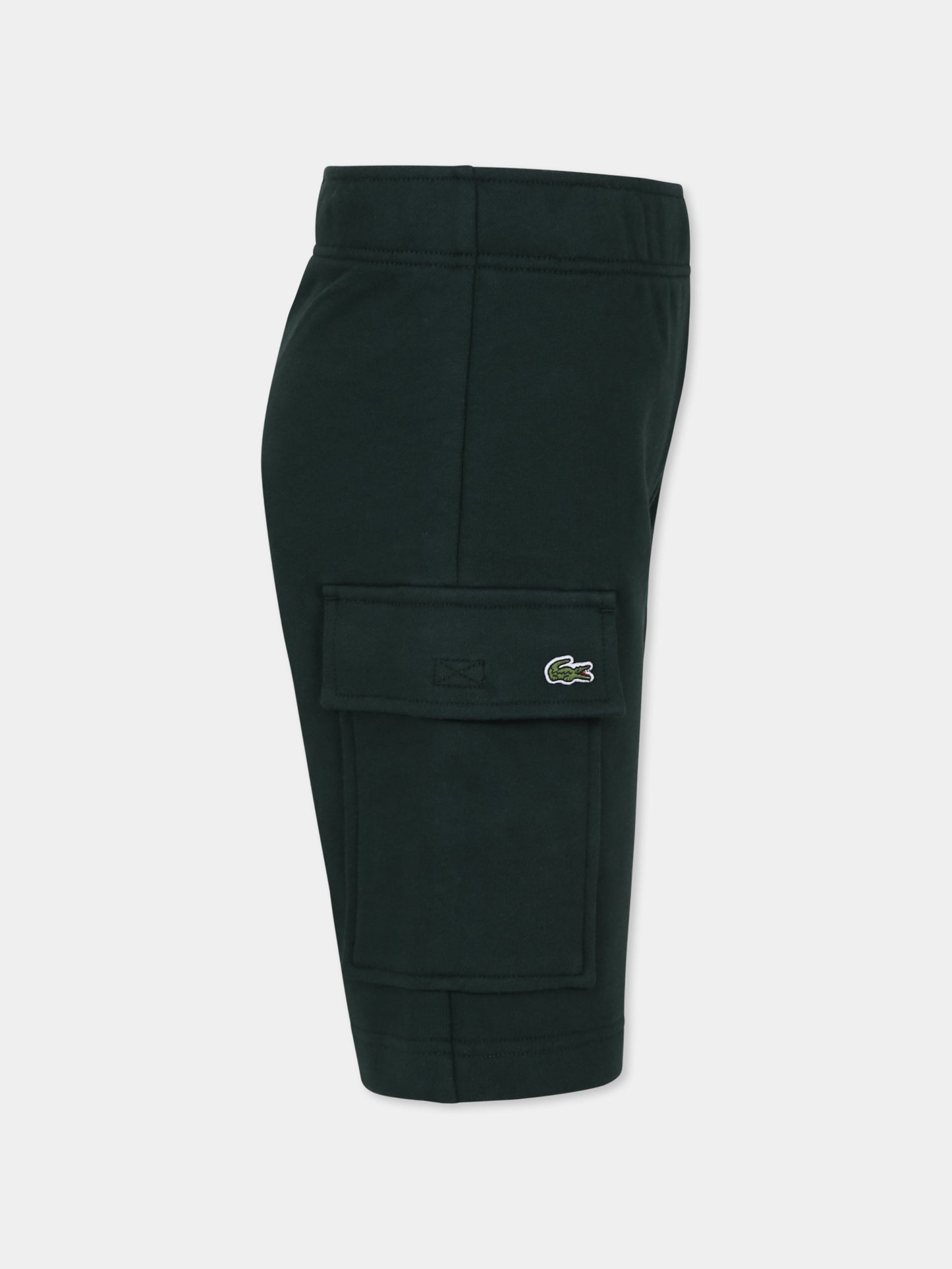 Shorts verde per bambino con coccodrillo,Lacoste,GJ7372 YZP