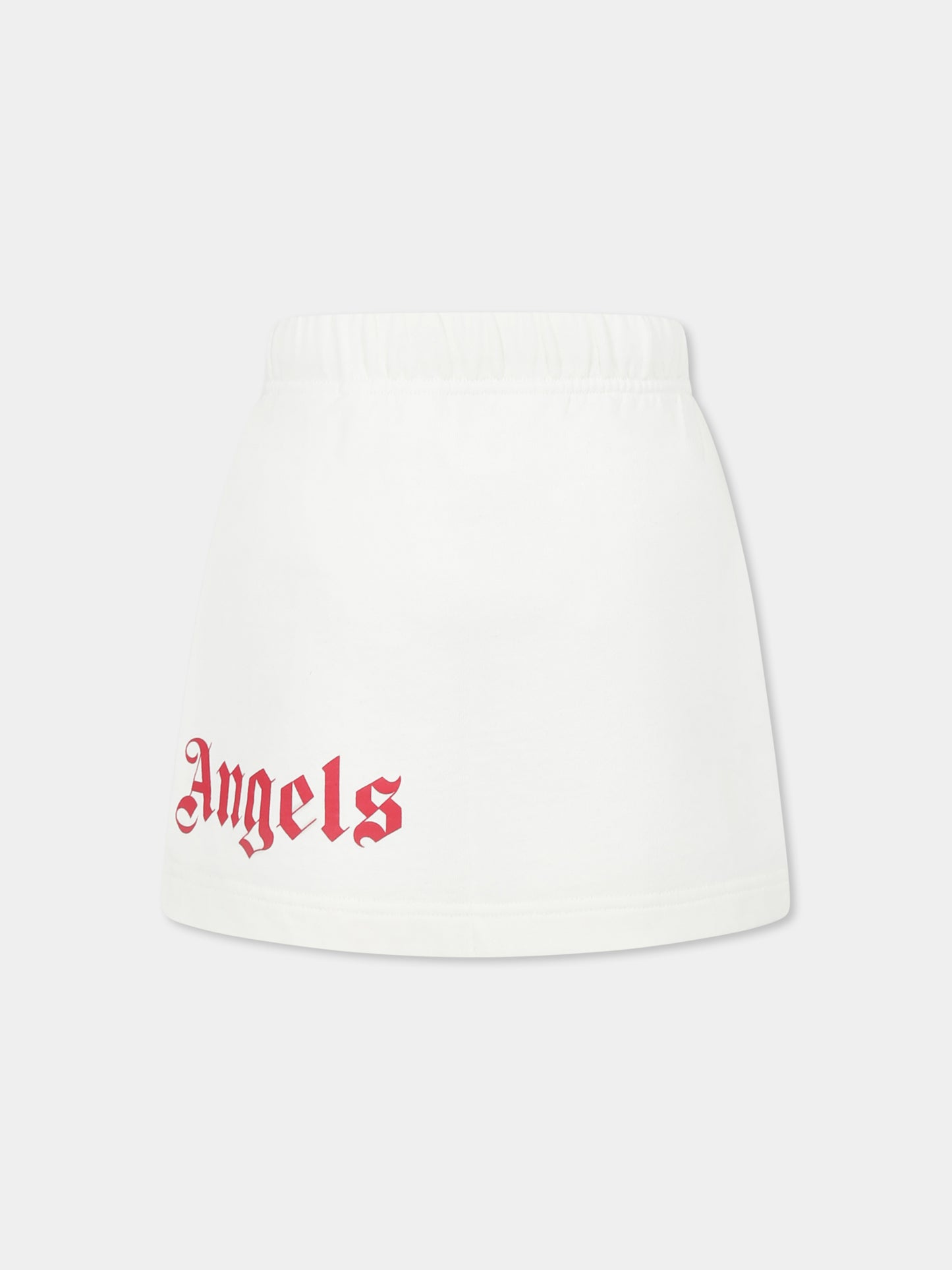 Ivory skirt for girl with logo