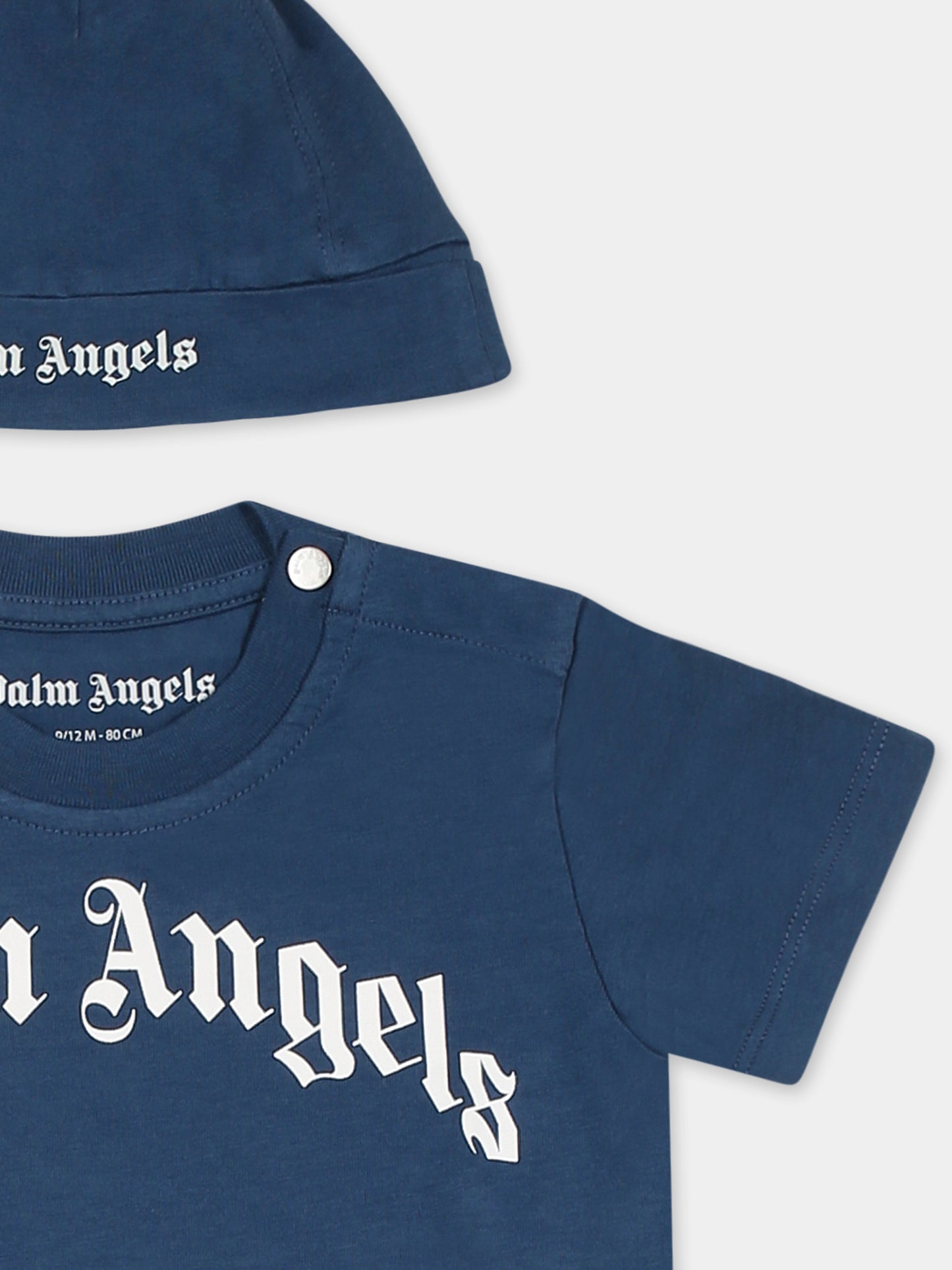 Completo nascita blu per neonato con logo,Palm Angels,PB2X018S25JER0014503