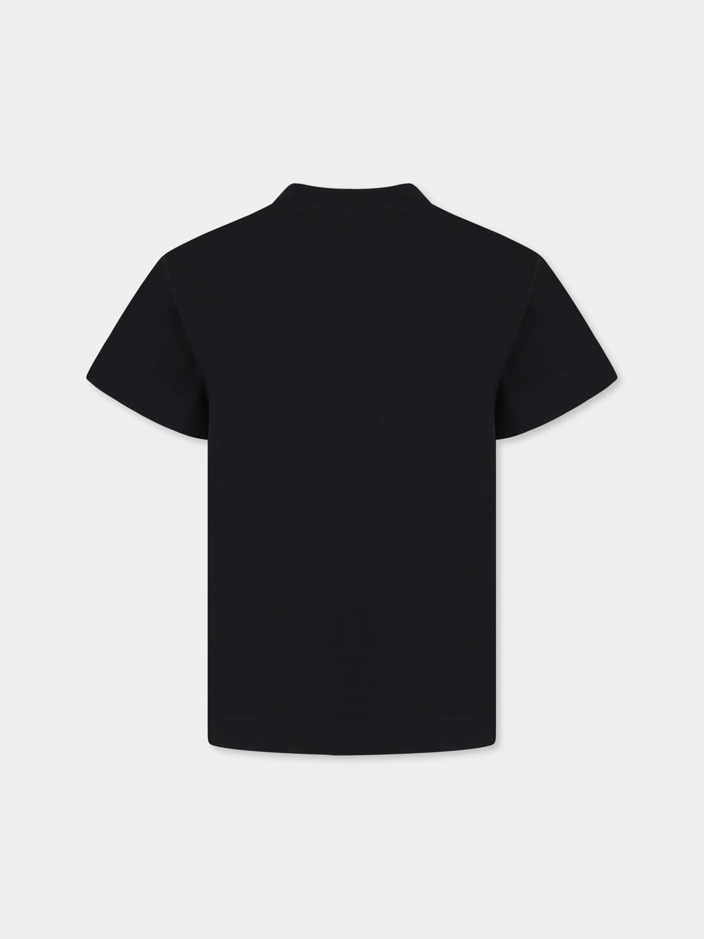 Black t-shirt for boy with bear