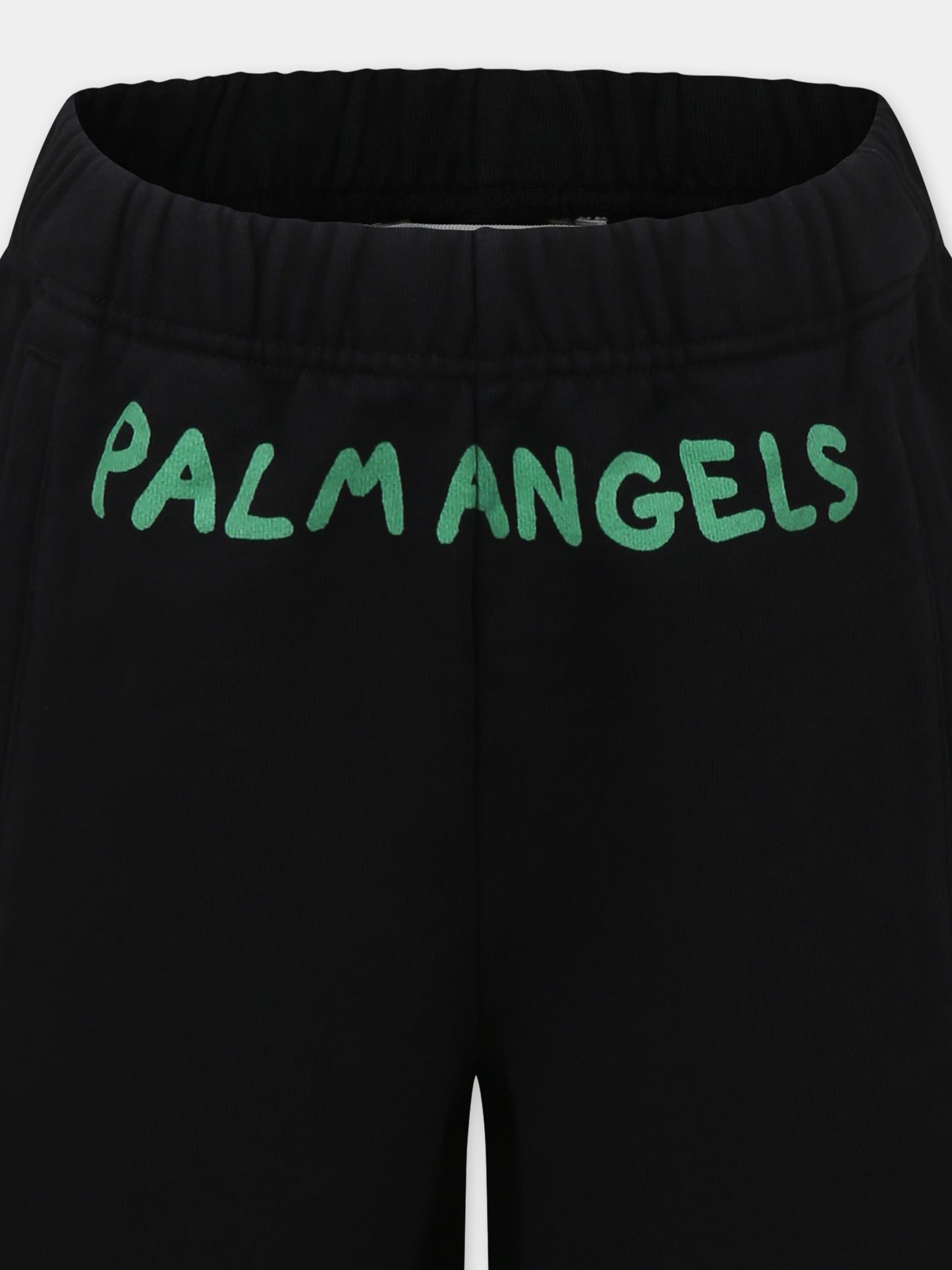 Shorts neri per bambino con logo,Palm Angels,PBCI008S25FLE0011055