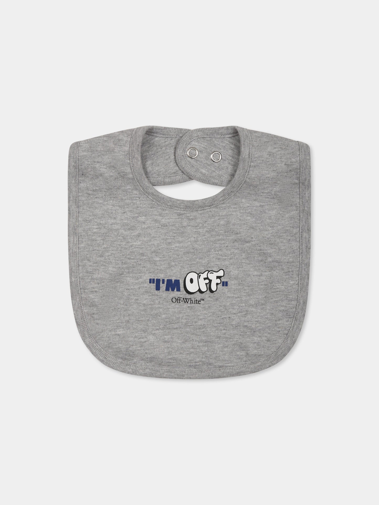 Set tutina grigia per neonato con logo,Off White,OB2X001S25JER0010810