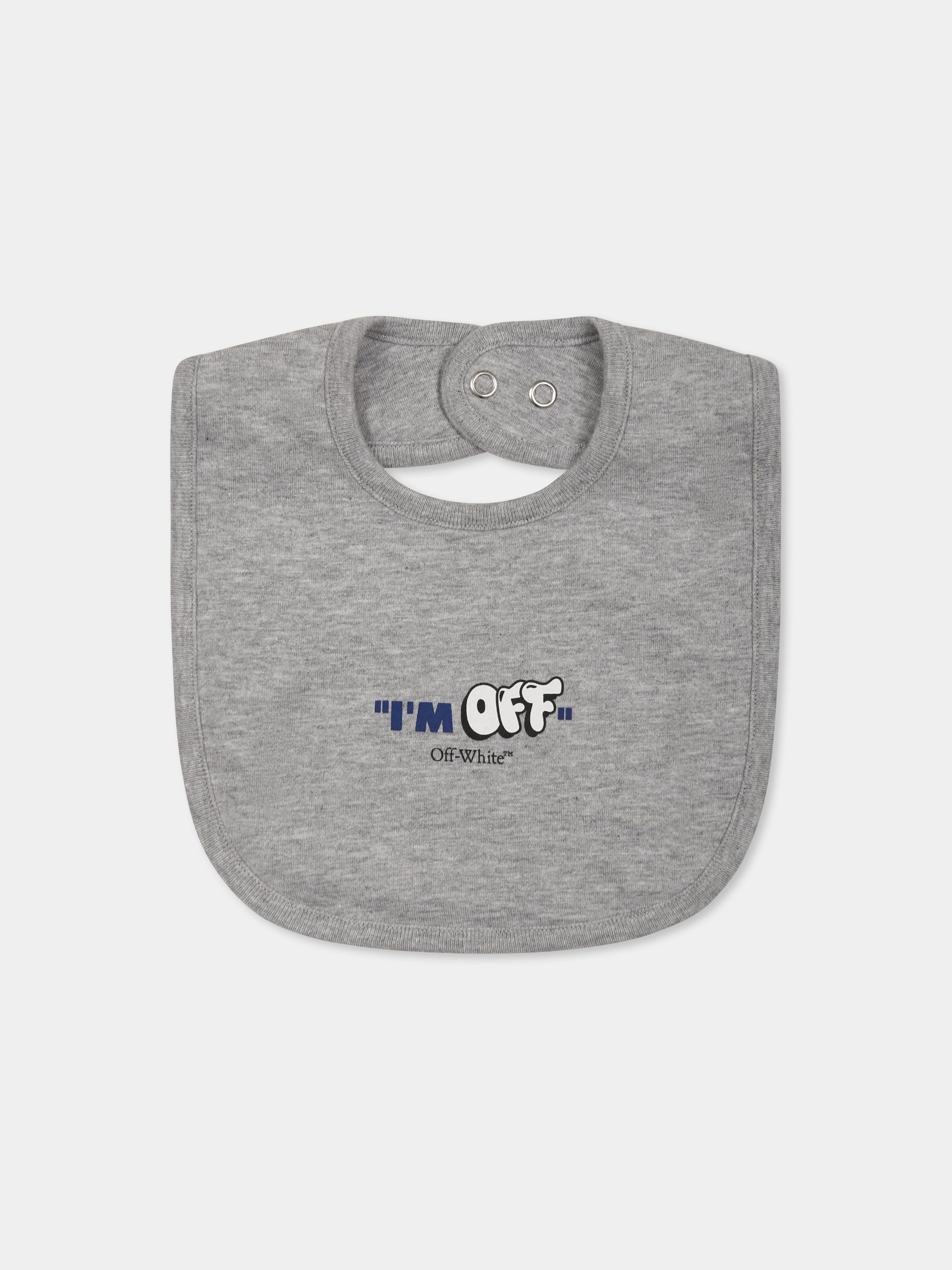 Set tutina grigia per neonato con logo,Off White,OB2X001S25JER0010810