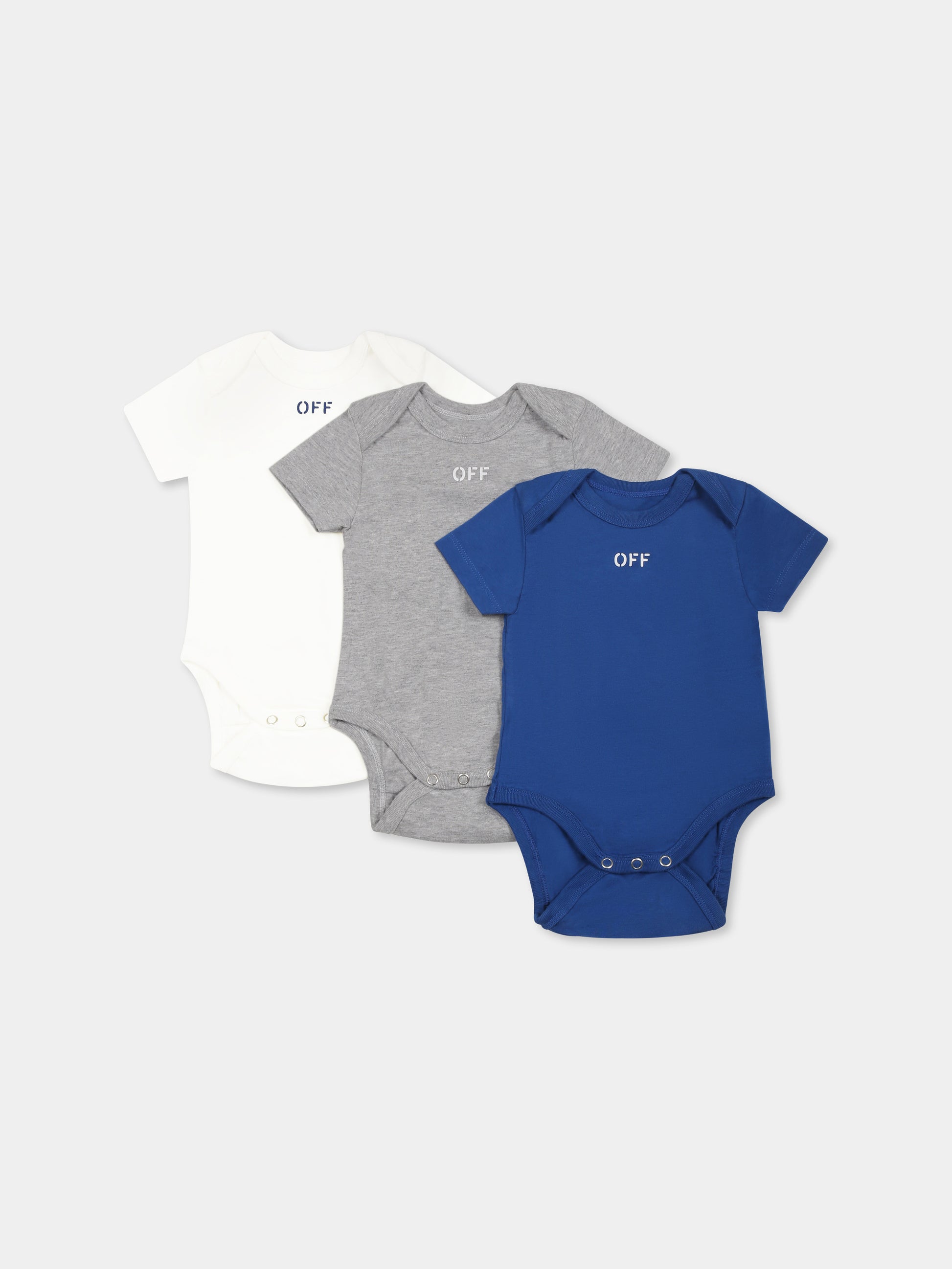 Set body multicolor per neonato con logo,Off White,OB2X005S25JER0018484