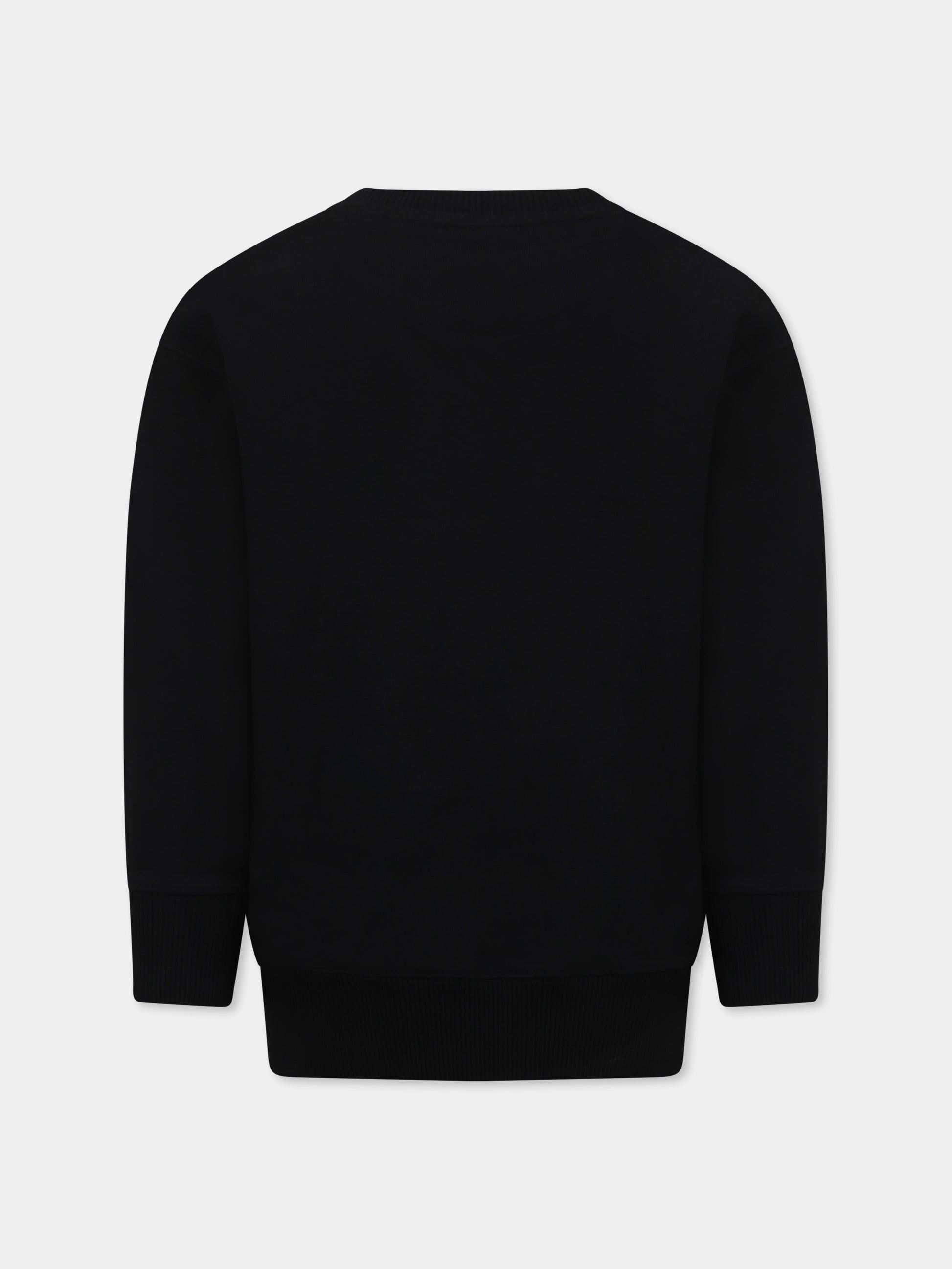 Felpa nera per bambino con logo,Off White,OBBA001S25FLE0011040