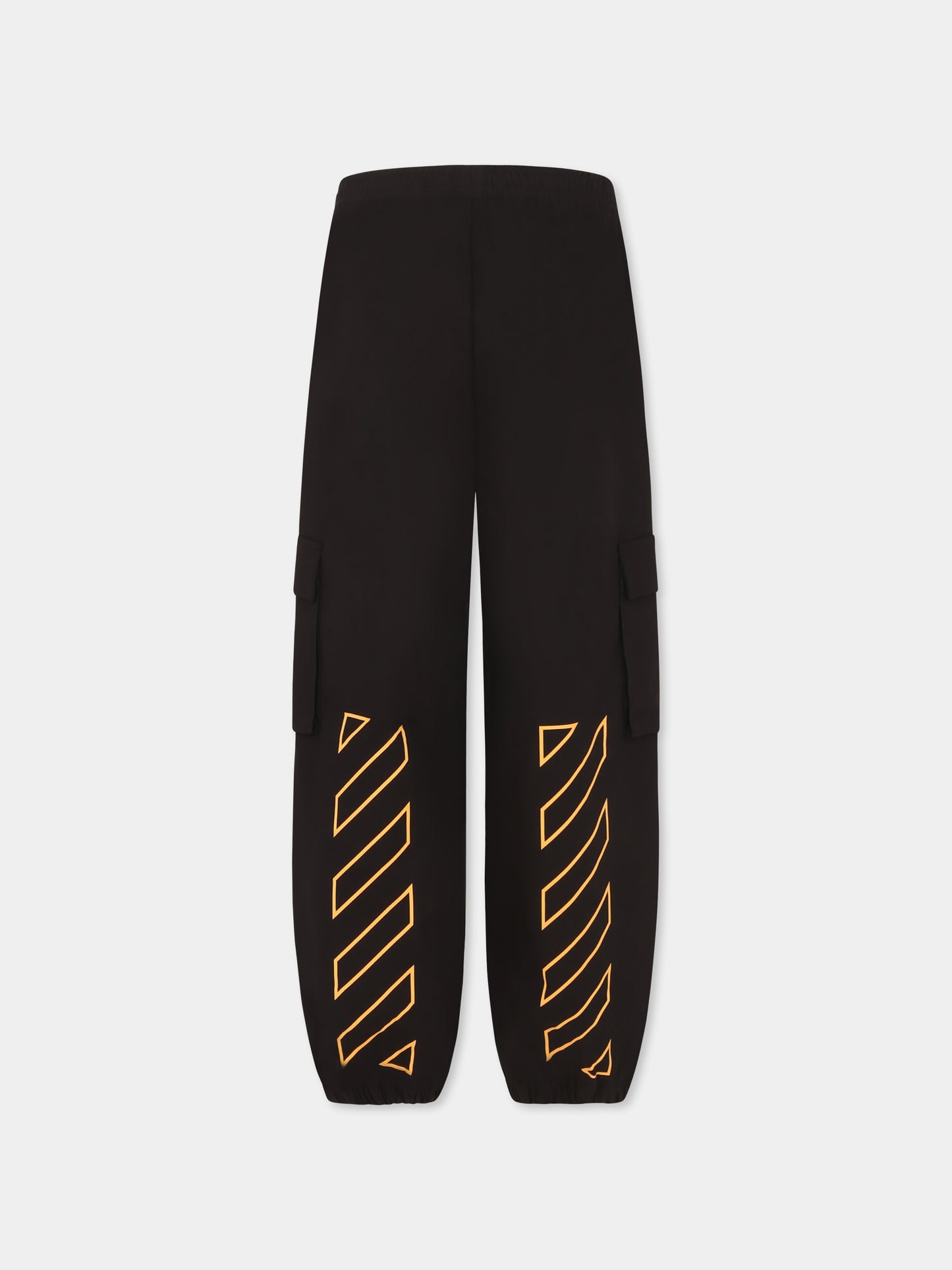 Pantaloni neri per bambino con frecce,Off White,OBCF007S25FAB0011018