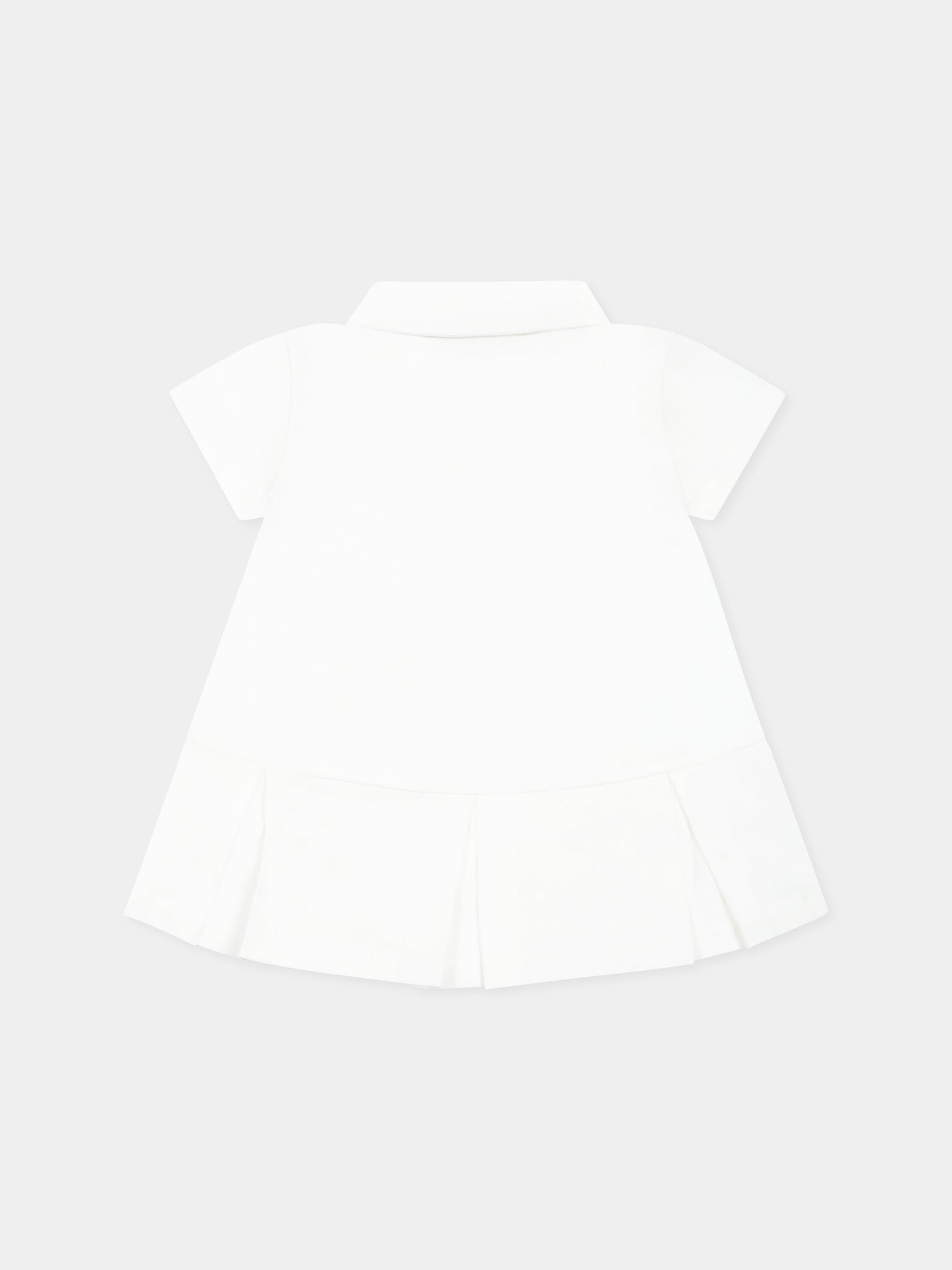 Vestito bianco per neonata con logo,Off White,OGXU003S25JER0010130