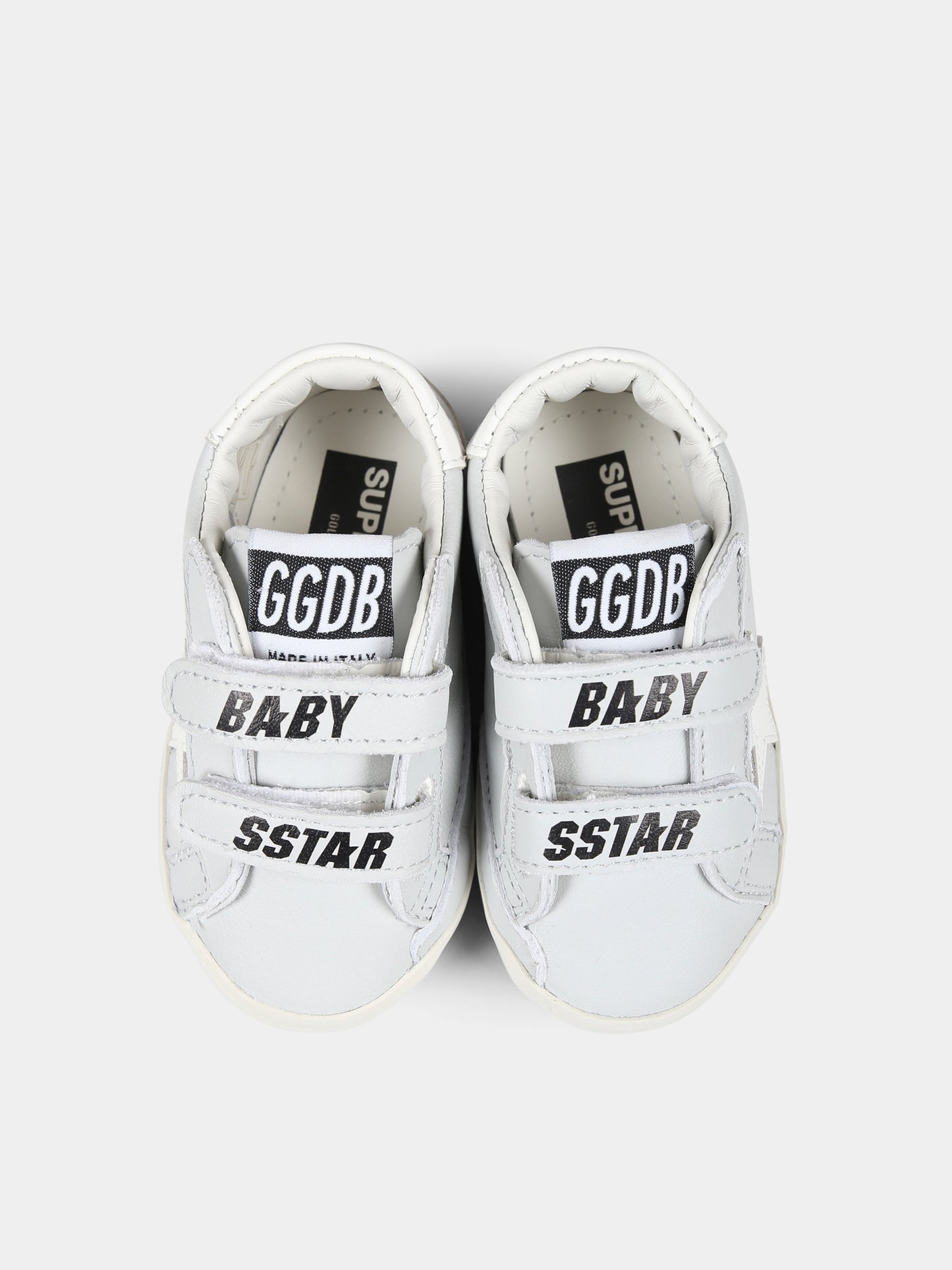 Sneakers Baby School celesti per neonato con stella,Golden Goose,GIF00166 F006741 15616