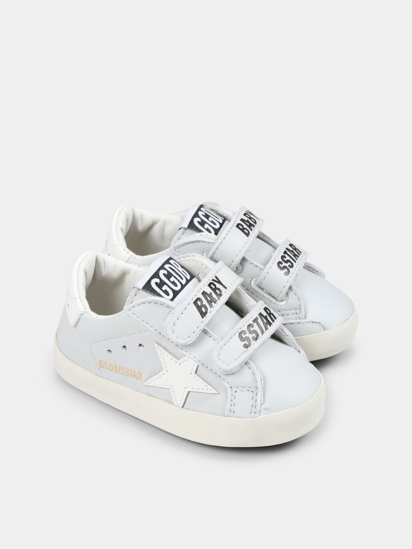 Sneakers Baby School celesti per neonato con stella,Golden Goose,GIF00166 F006741 15616