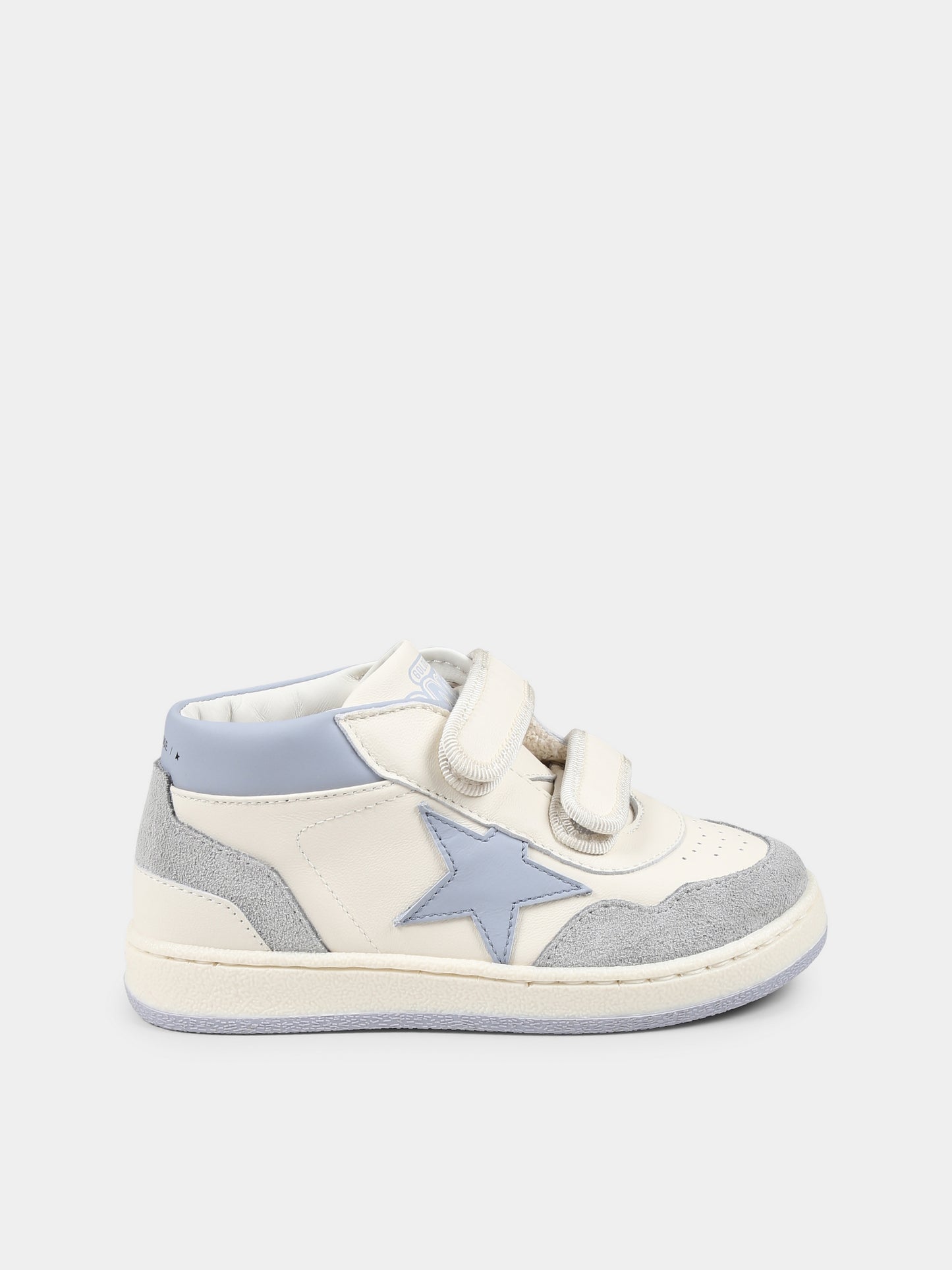Sneakers June avorio per neonato e bambino con stella,Golden Goose,GJF00773 F006746 82860