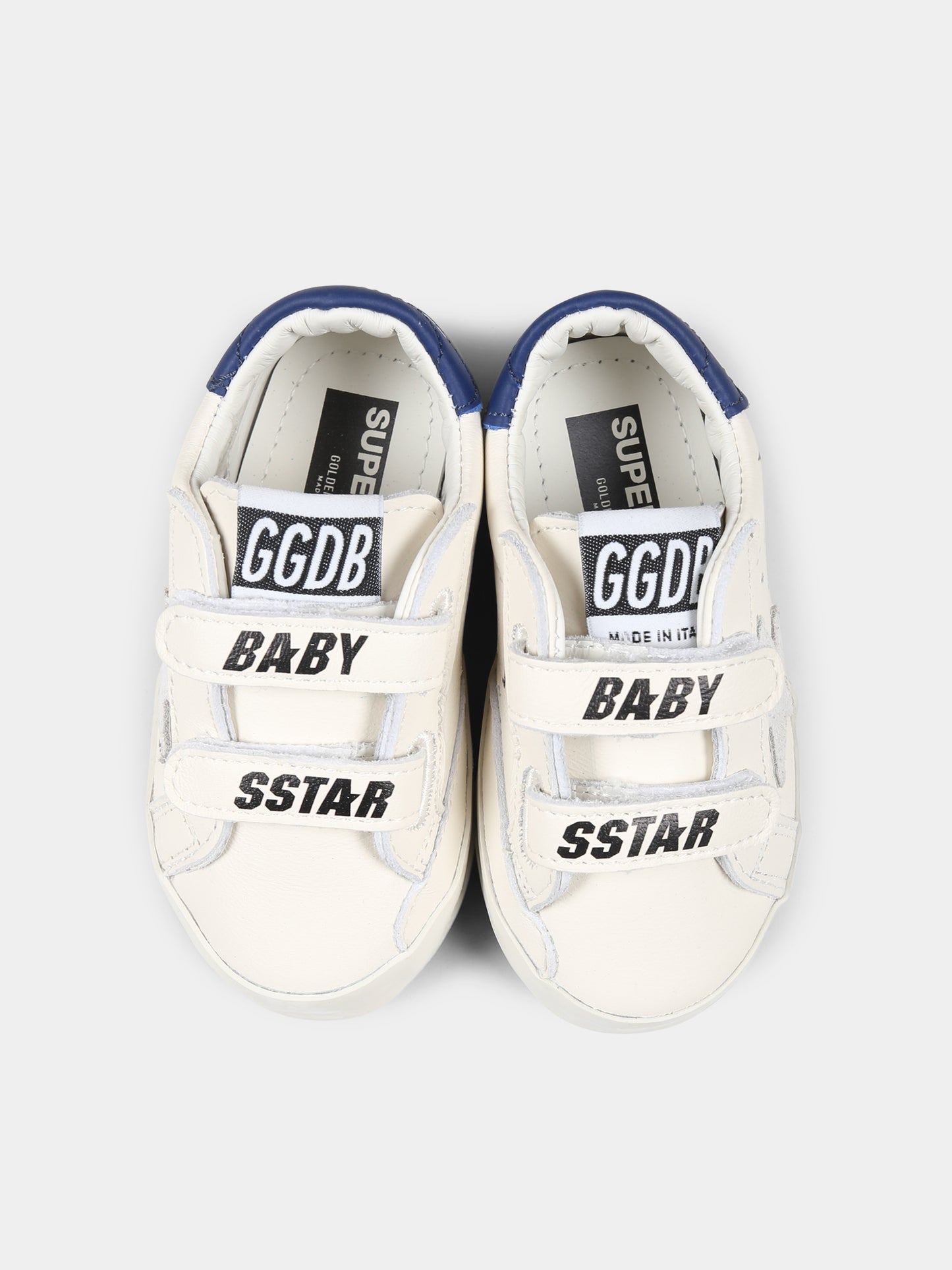 Sneakers Baby School avorio per neonati con stella,Golden Goose,GIF00166 F006744 12219