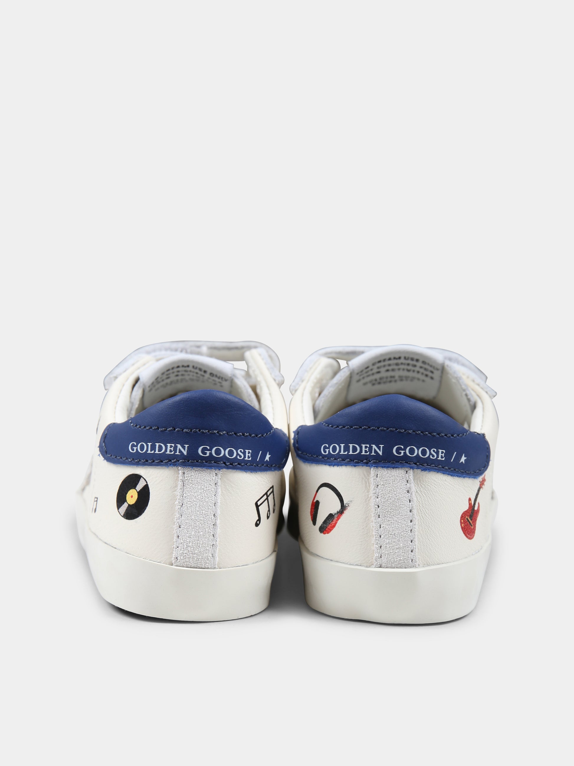 Sneakers Baby School avorio per neonati con stella,Golden Goose,GIF00166 F006744 12219
