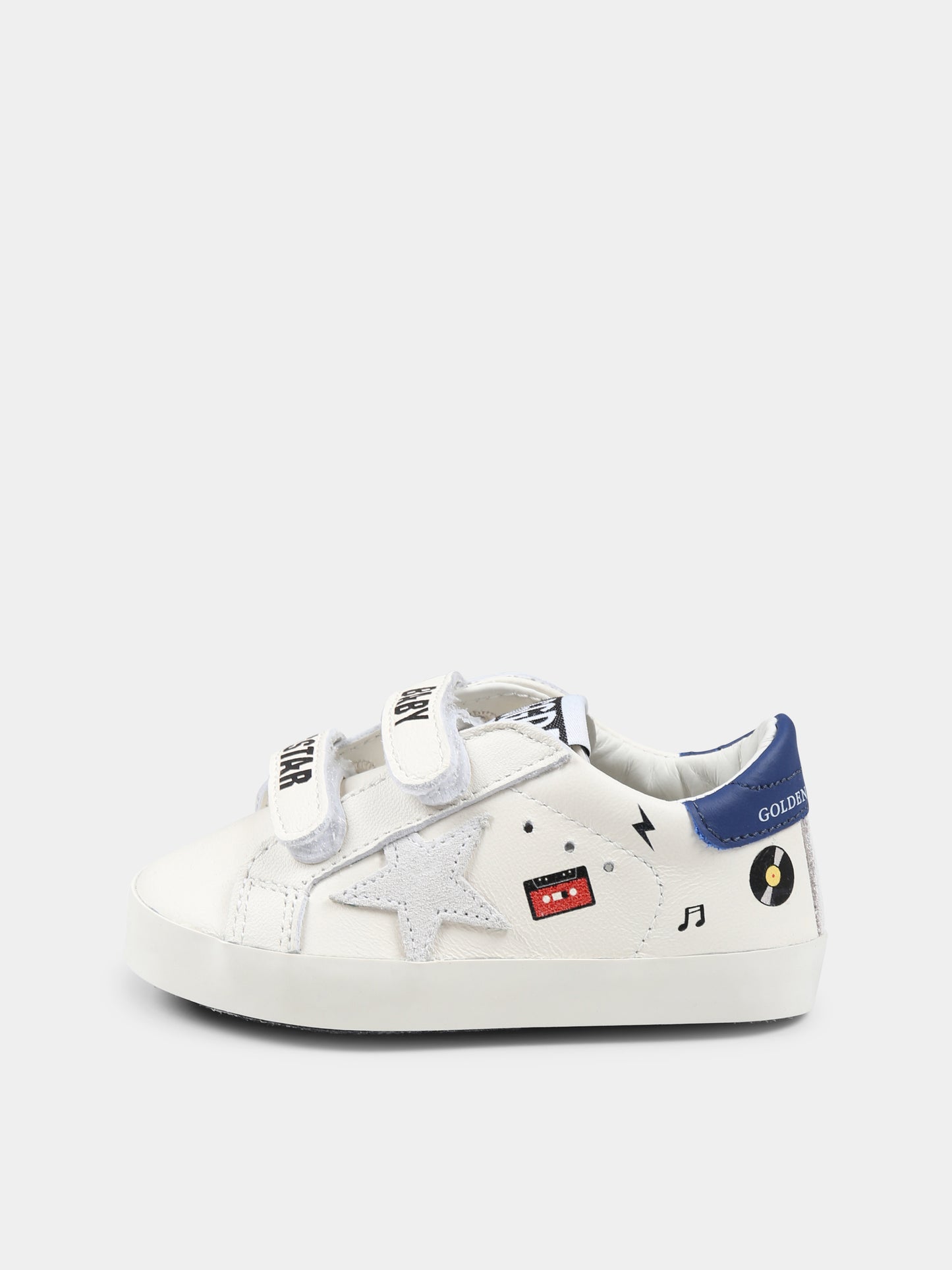 Sneakers Baby School avorio per neonati con stella,Golden Goose,GIF00166 F006744 12219
