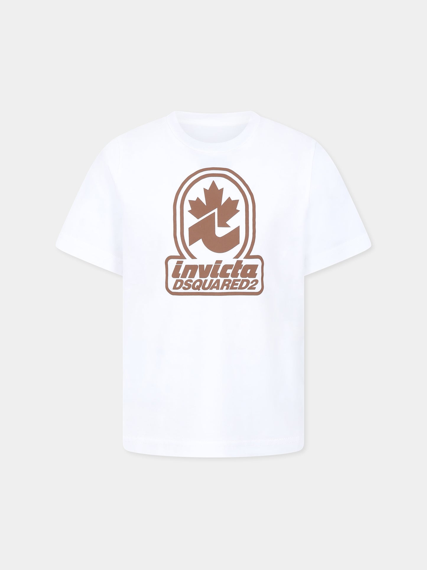 White t-shirt for kids with logo
