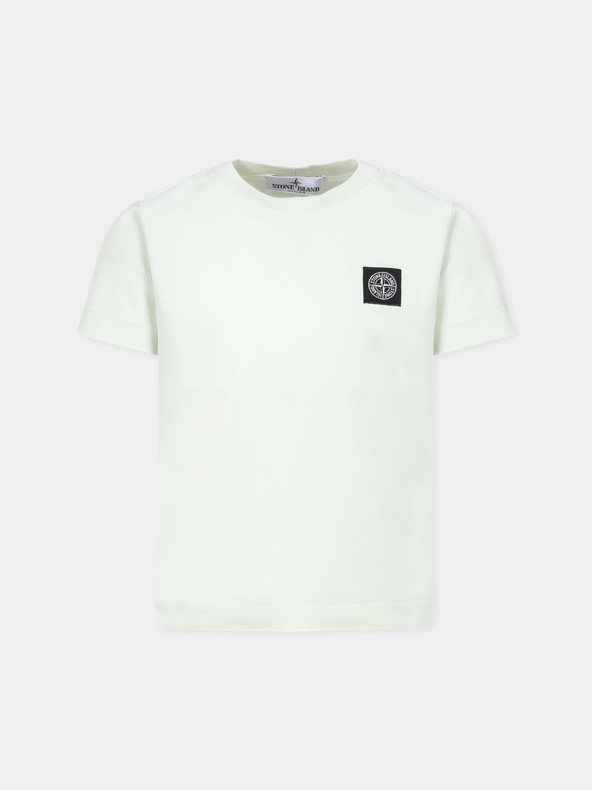 T-shirt verde per bambino con bussola,Stone Island Junior,K1S16 2100002 S0047 V005C