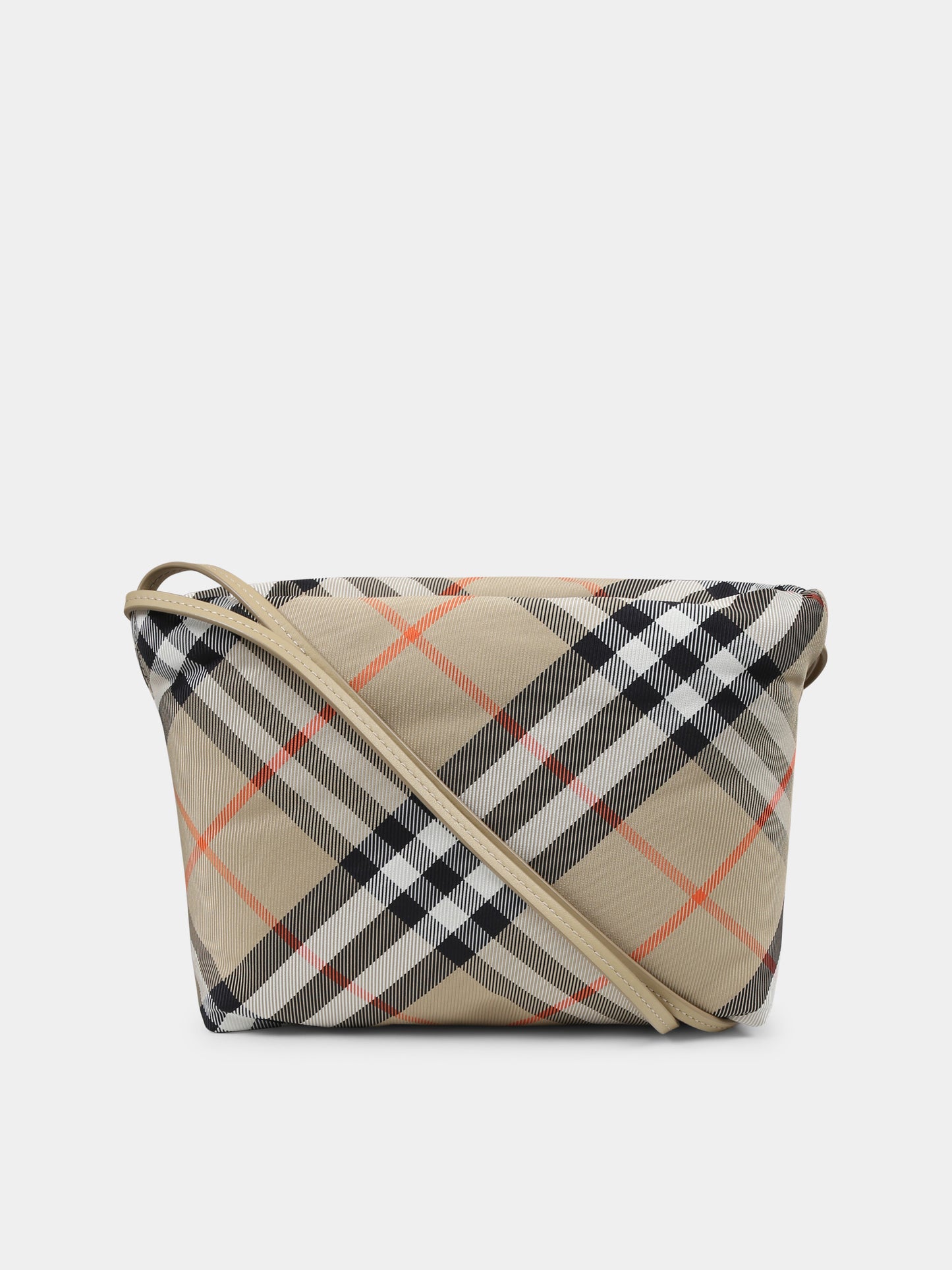 Borsa beige per bambina con check vintage,Burberry Kids,8096210 B9368