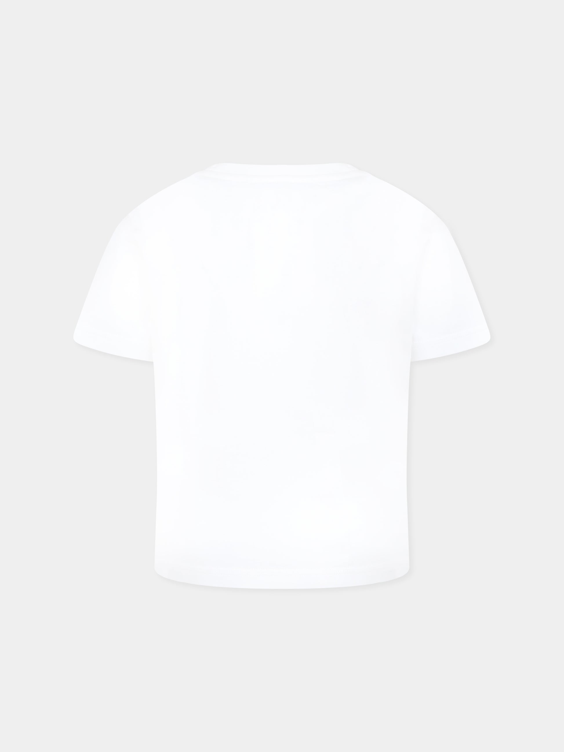 T-shirt bianca per bambini con iconico check vintage,Burberry Kids,8100457 A1464