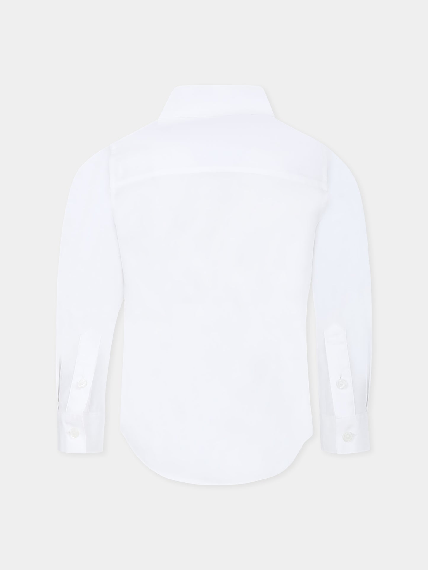 Camicia bianca per bambino con cavaliere equestre,Burberry Kids,8100040 A1464